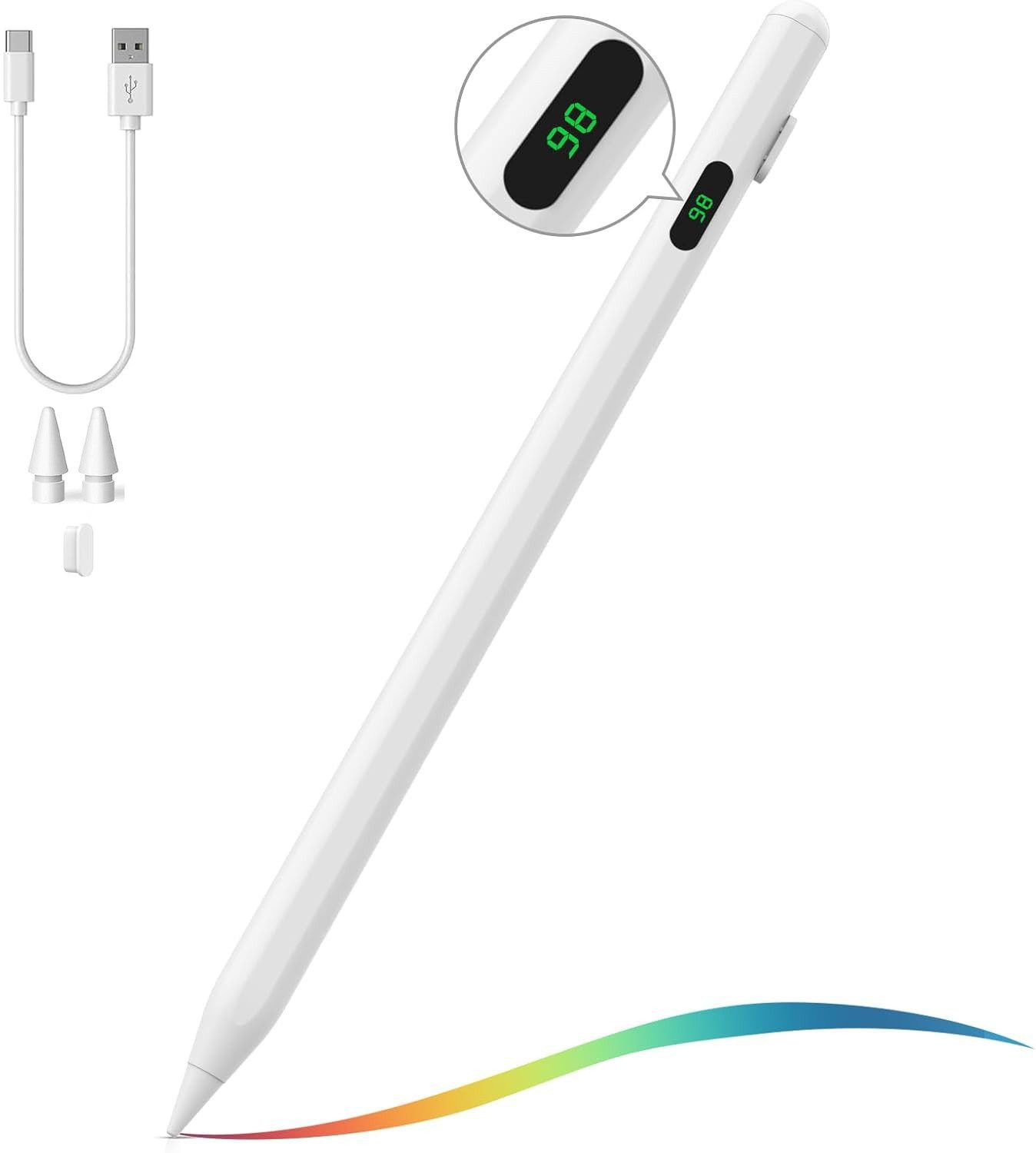Fyrove Eingabestift  Stylus Pen für Touchscreen, Aktiver Universal Stylus Stift (Kompatibel mit iPad/iPhone/Samsung & Anderen iOS/Android Smartphone Tablet Geräten Tablet Stift mit Power Display)