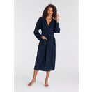 Vivance Dreams Bademantel, Langform, Baumwoll-Mix, Kapuze, Gürtel