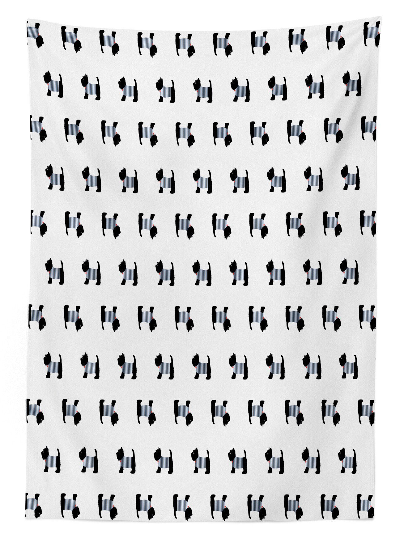 Tischdecke mit Bereich Farben, Waschbar den geeignet Klare Abakuhaus Scottie Dog Seemann-Hemd Farbfest Außen Für Breed