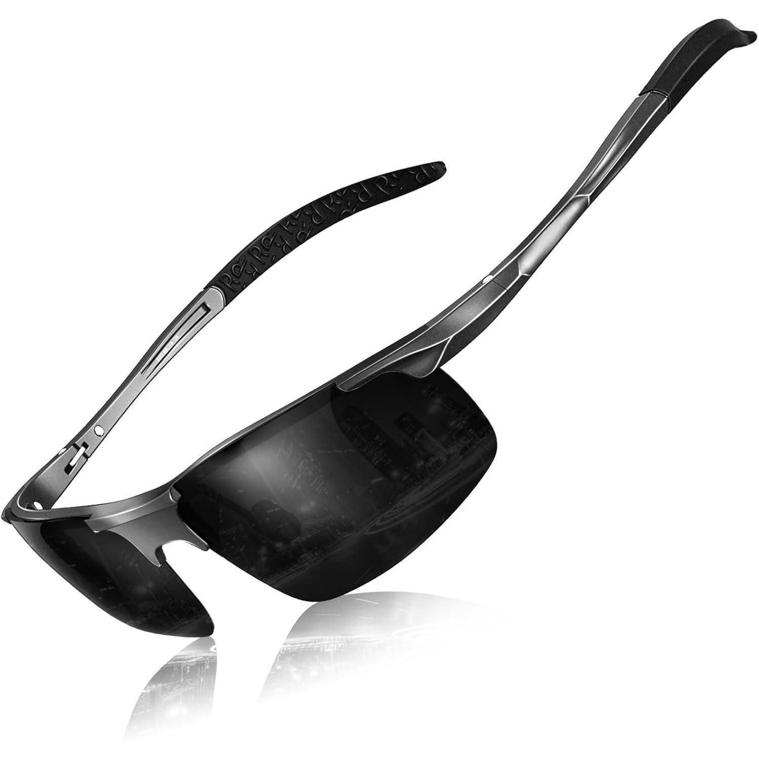 LuxusKollektion Fahrradbrille Sonnenbrille Herren Polarisiert Grau Neu Nicht Vespiegelte