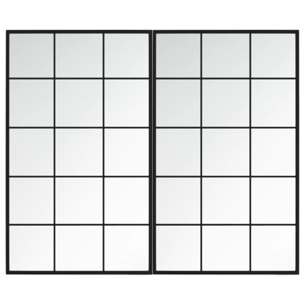 furnicato Wandspiegel 2 Stk. Schwarz 100x60 günstig online kaufen