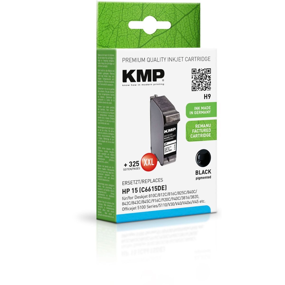 KMP H9 Tintenpatrone kompatibel mit HP C 6615 Tintenpatrone