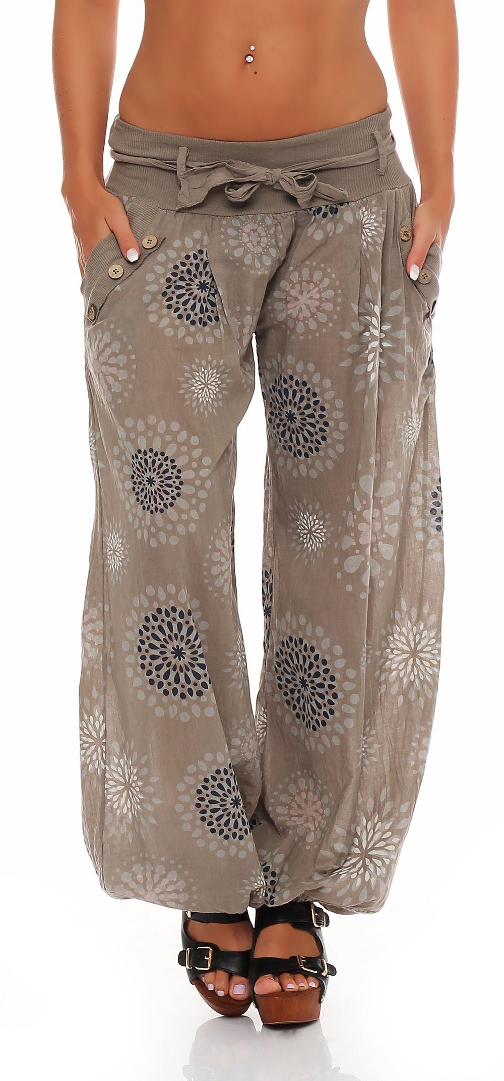 malito more than fashion Haremshose 3481 Pumphose Aladinhose mit Print Einheitsgröße