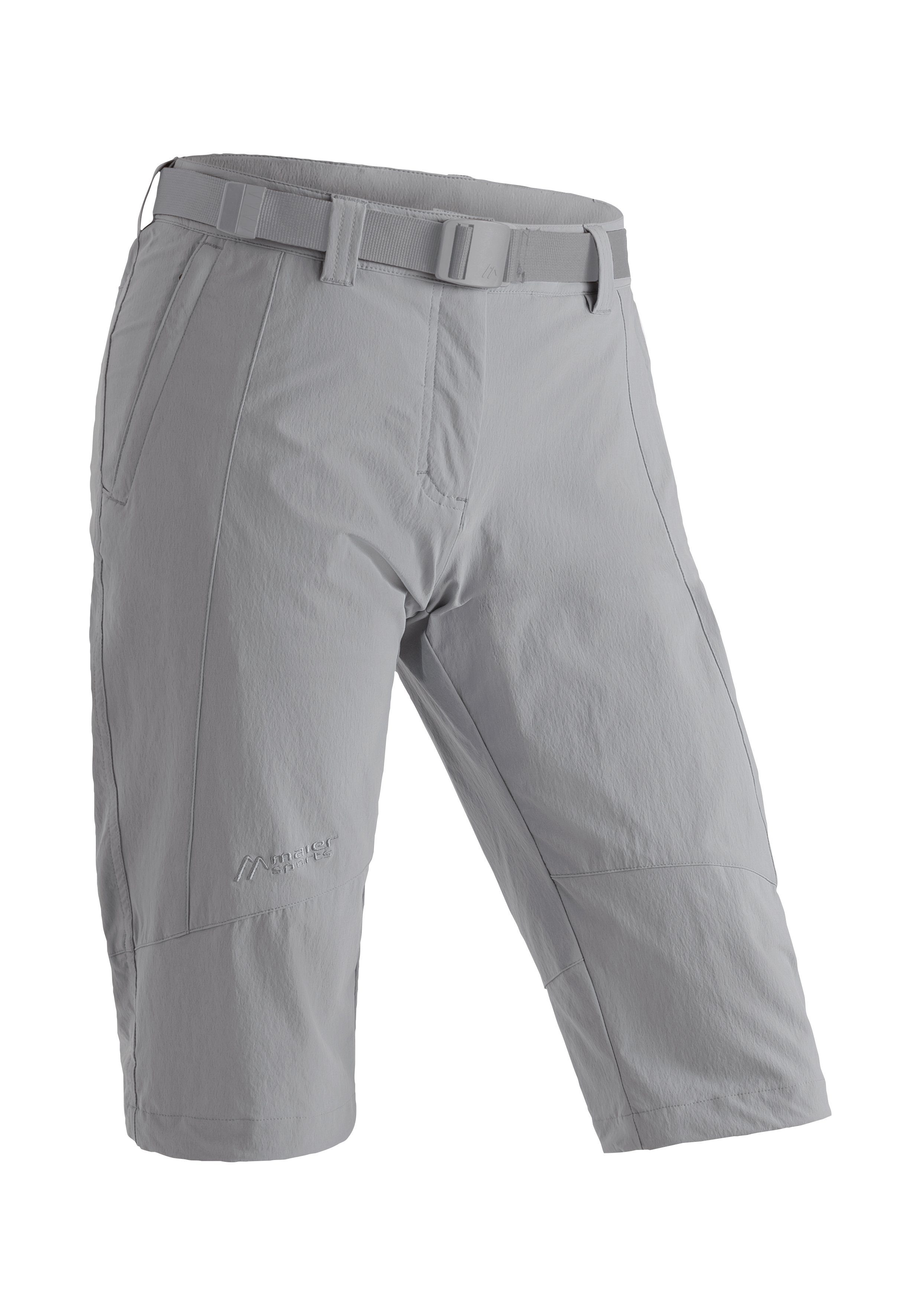 Maier Sports Caprihose Kluane Damen Shorts, kurze Wanderhose, Outdoorhose mit 2 Taschen, Regular Fit