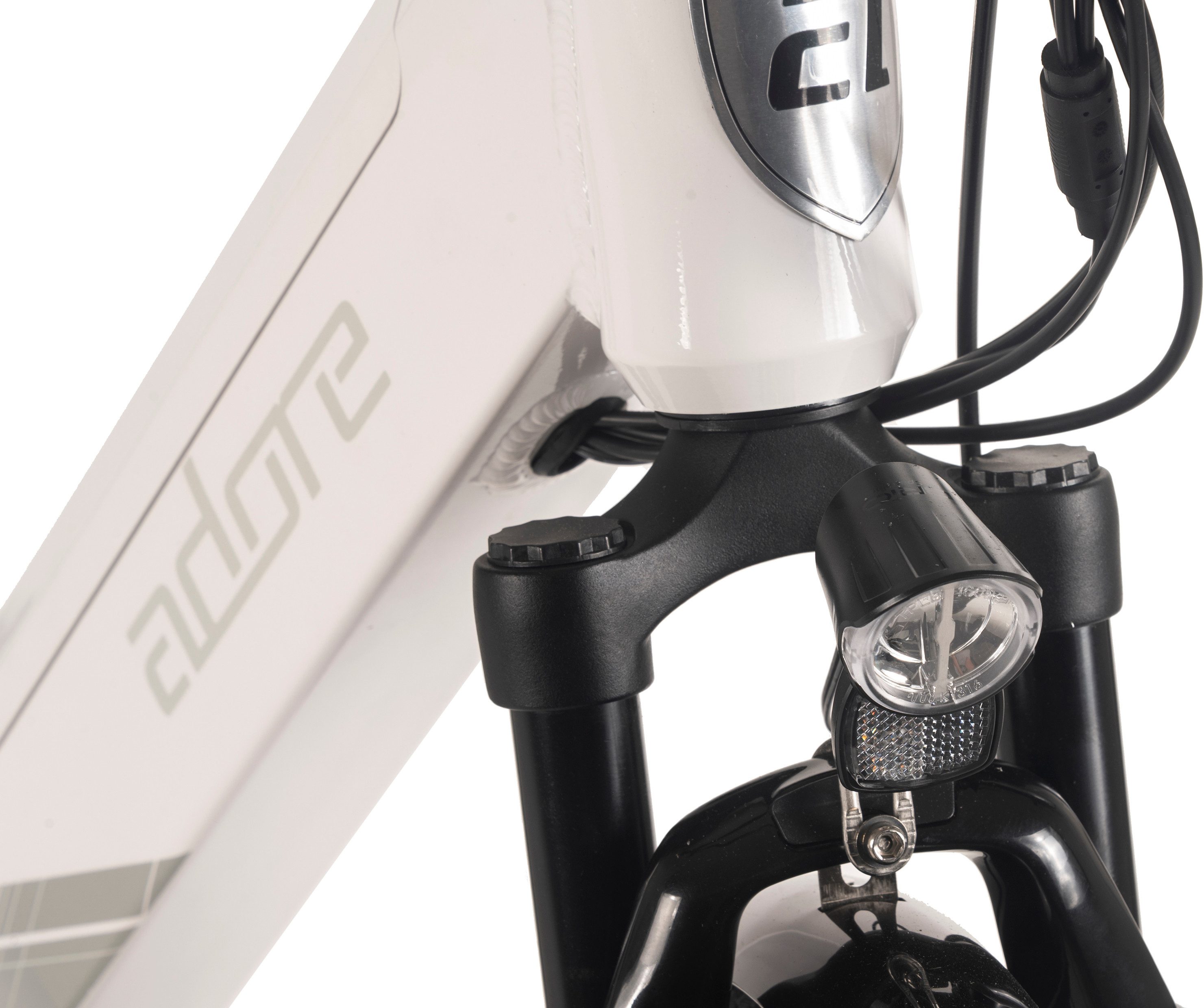 Adore E-Bike Trekkingrad 28" Alu Trekking E-Bike ATR-180 Heckmotor 50NM / 15Ah Glacier White, 24 Gang Shimano Tourney Schaltwerk, Kettenschaltung, Heckmotor, 540 Wh, Pedelec, Elektrofahrrad für Damen und Herren