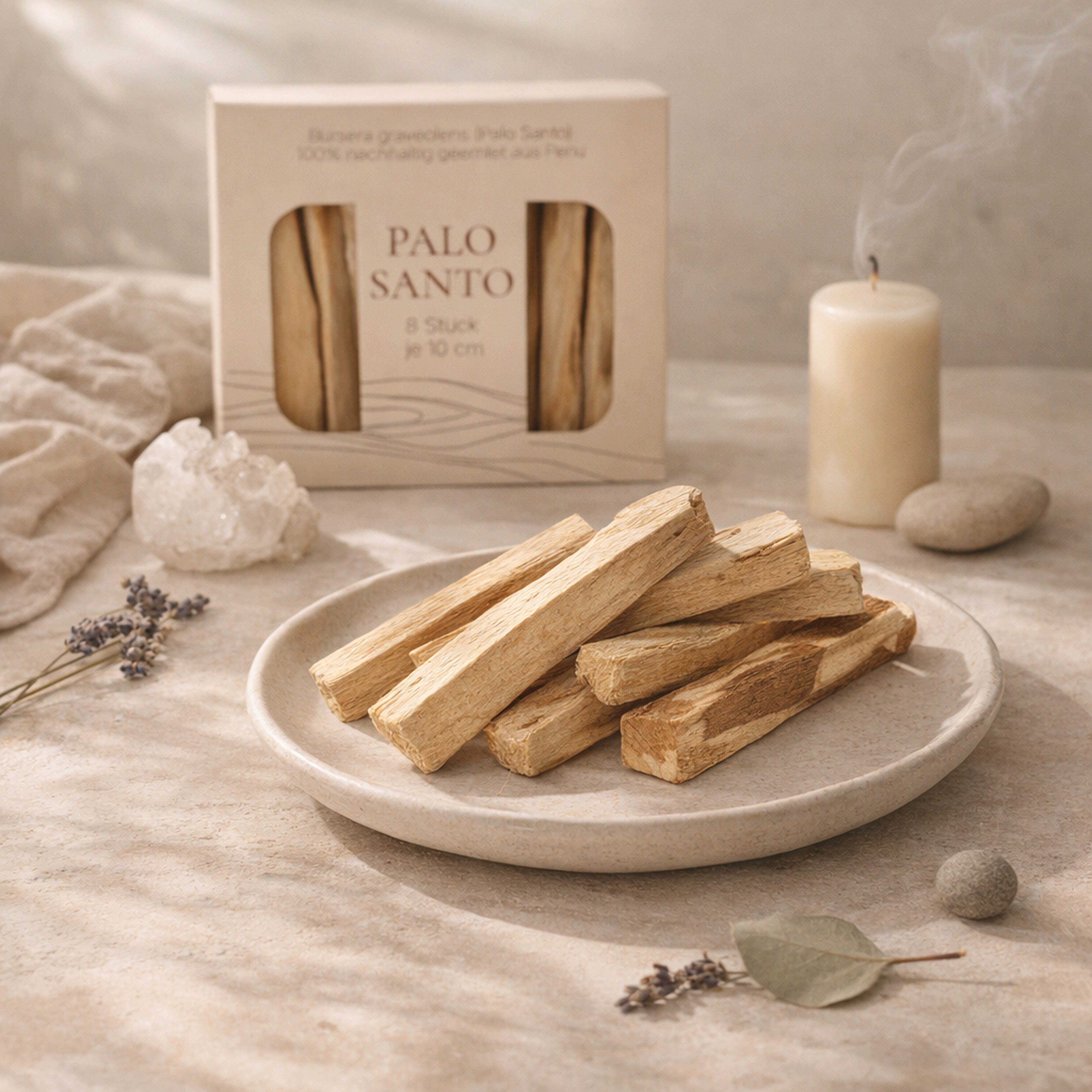 Lebensquelle Plus Räucherstäbchen-Halter Palo Santo 8 Sticks je 10 cm, Räucherset – Bild 4 von 4