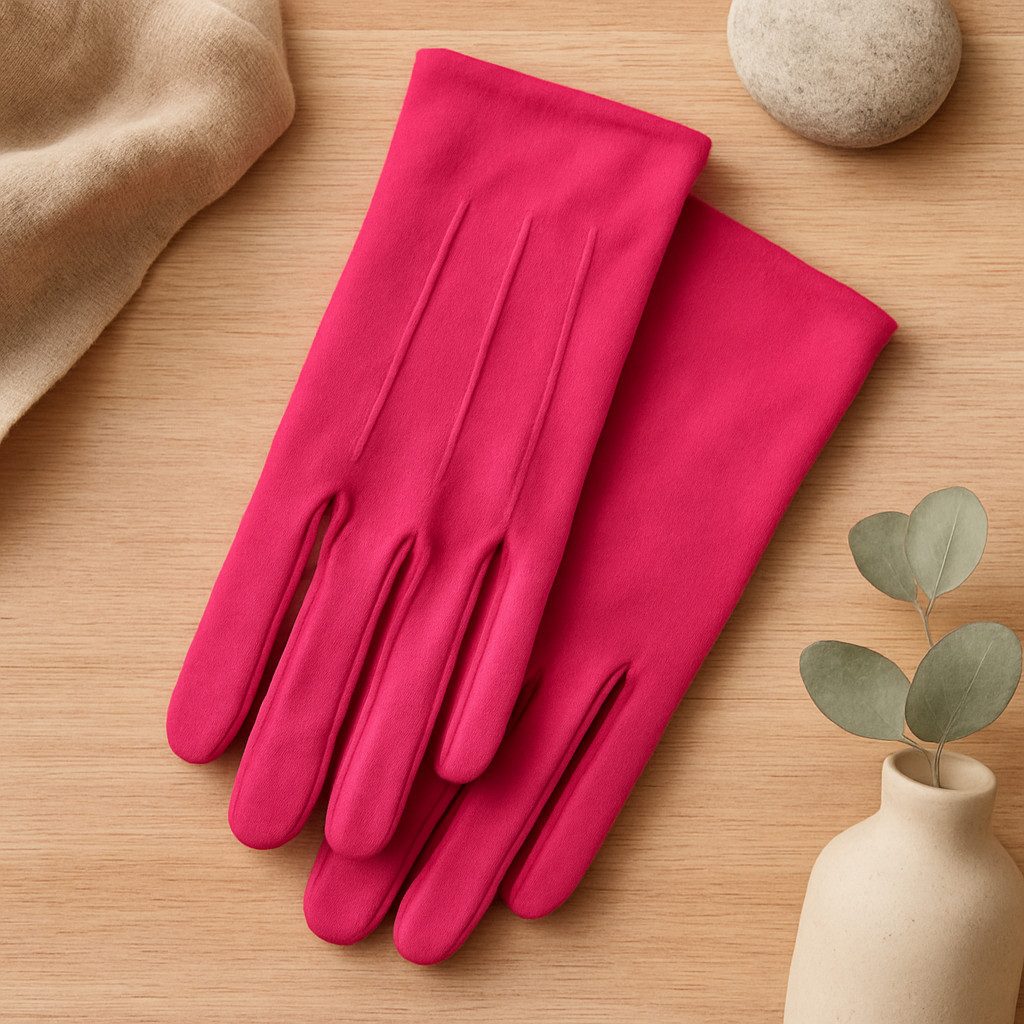 Widmann S.r.l. Kostüm Kurze rosa Handschuhe Damen Kostümaccessoire für Verkleidungen, Farbenfroh, retro, vielseitig