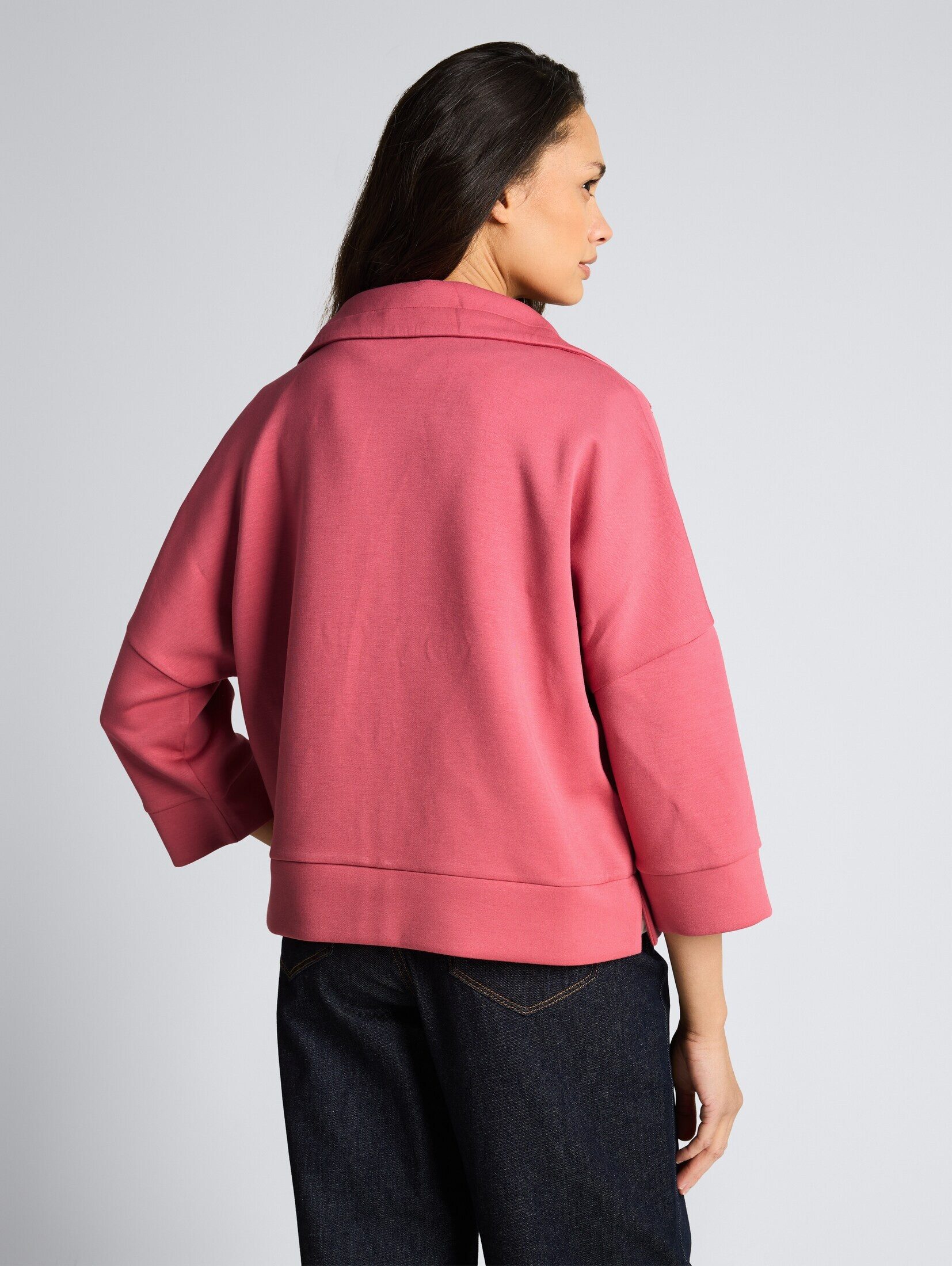 TOM TAILOR Sweatjacke Strick & Sweatshirts Boxy Fit Scuba Sweatjacke