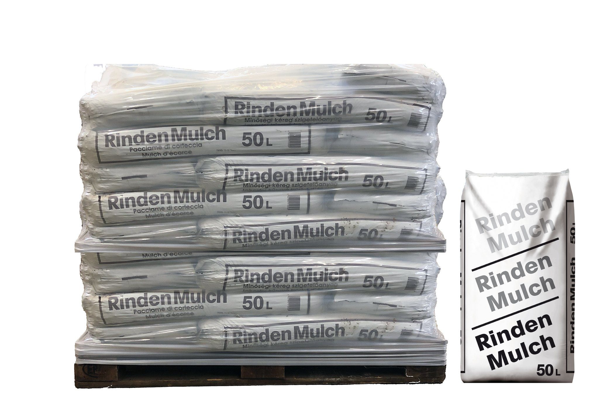RHG Rindenmulch Palette, 1200.00 l, (halbe Palette, 24St), 1040mm