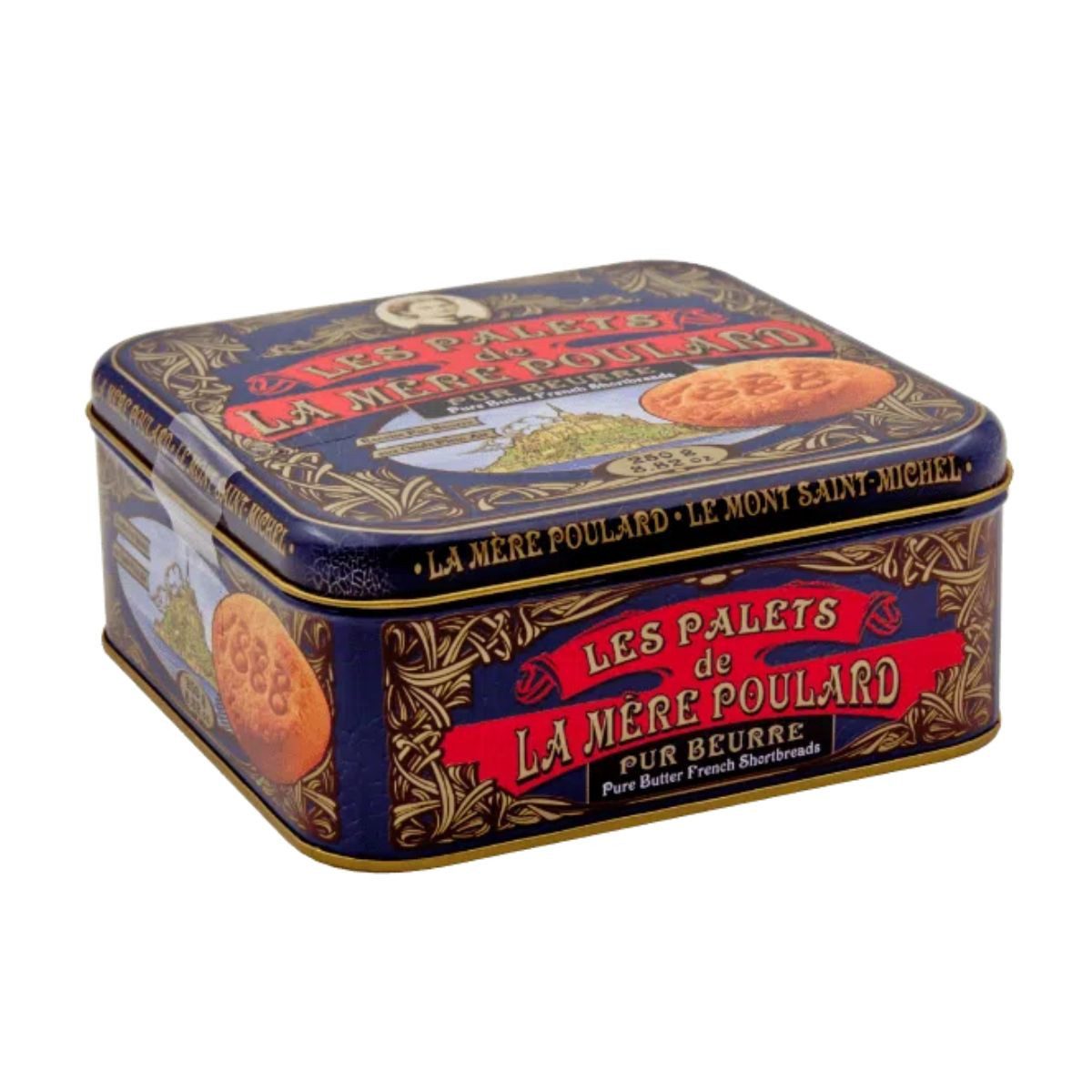 La Mère Poulard Kekse Palets, Butterkekse in Geschenkdose, 250 g, La Mère Poulard, 250 g