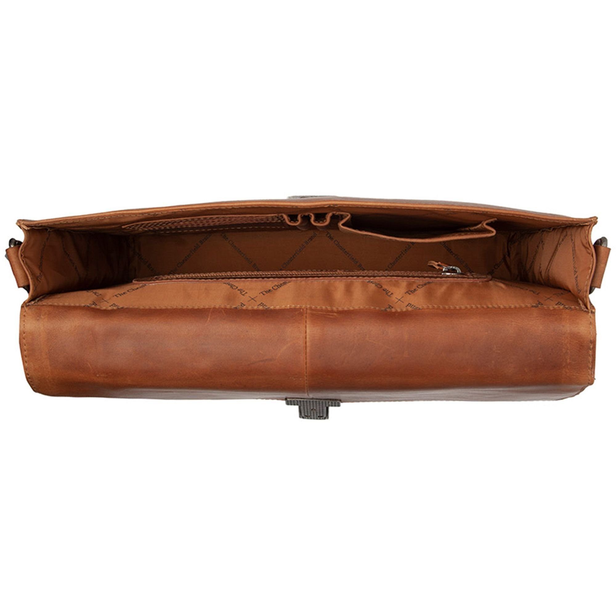 Chesterfield Aktentasche Venice, Brand cognac The Leder