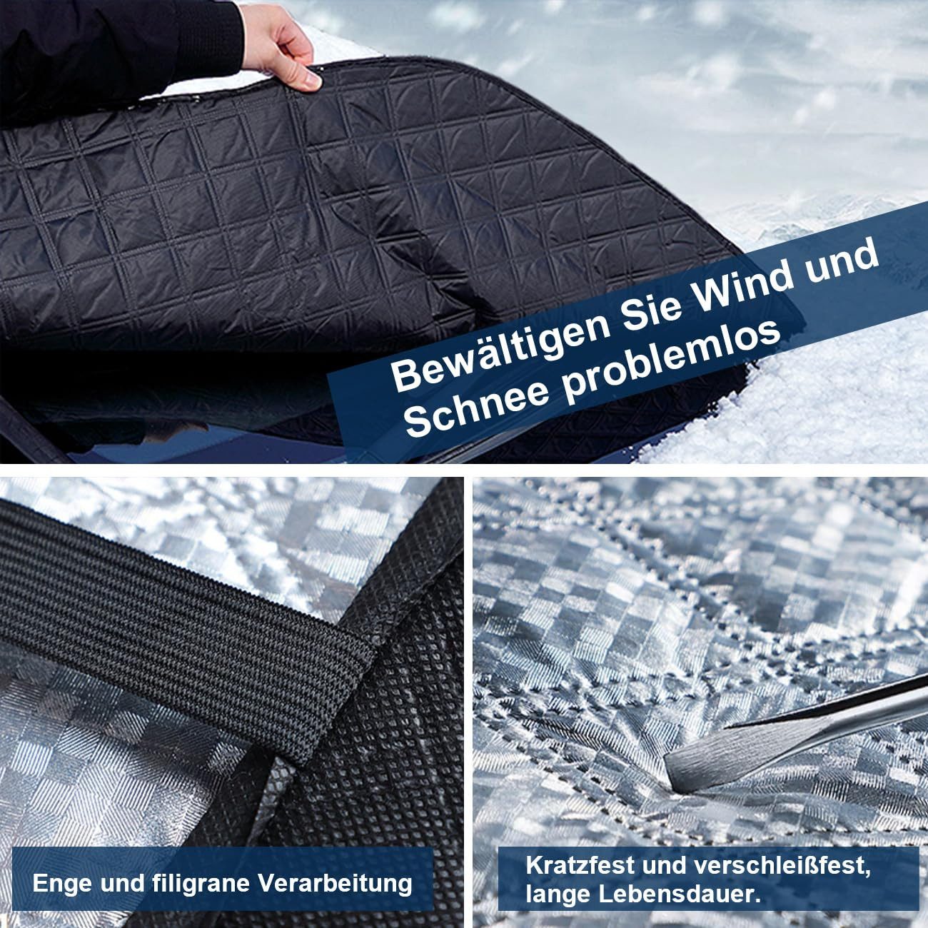 YI Frontscheibenabdeckung Scheibenabdeckung AUTO Frontscheibenabdeckung Winter Frostschutz, (1-St)