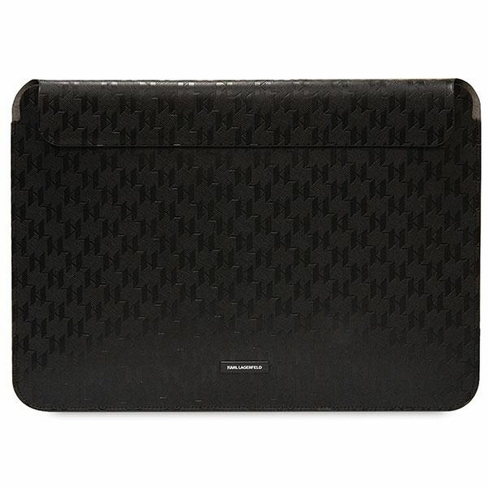 KARL LAGERFELD Laptoptasche Schutzhülle Notebooktasche Tablettasche (Spar-Set, 1-tlg., 36 x 2 x 25 cm elegant), Magnetverschluss, Saffiano-Prägung, bis 14 Zoll