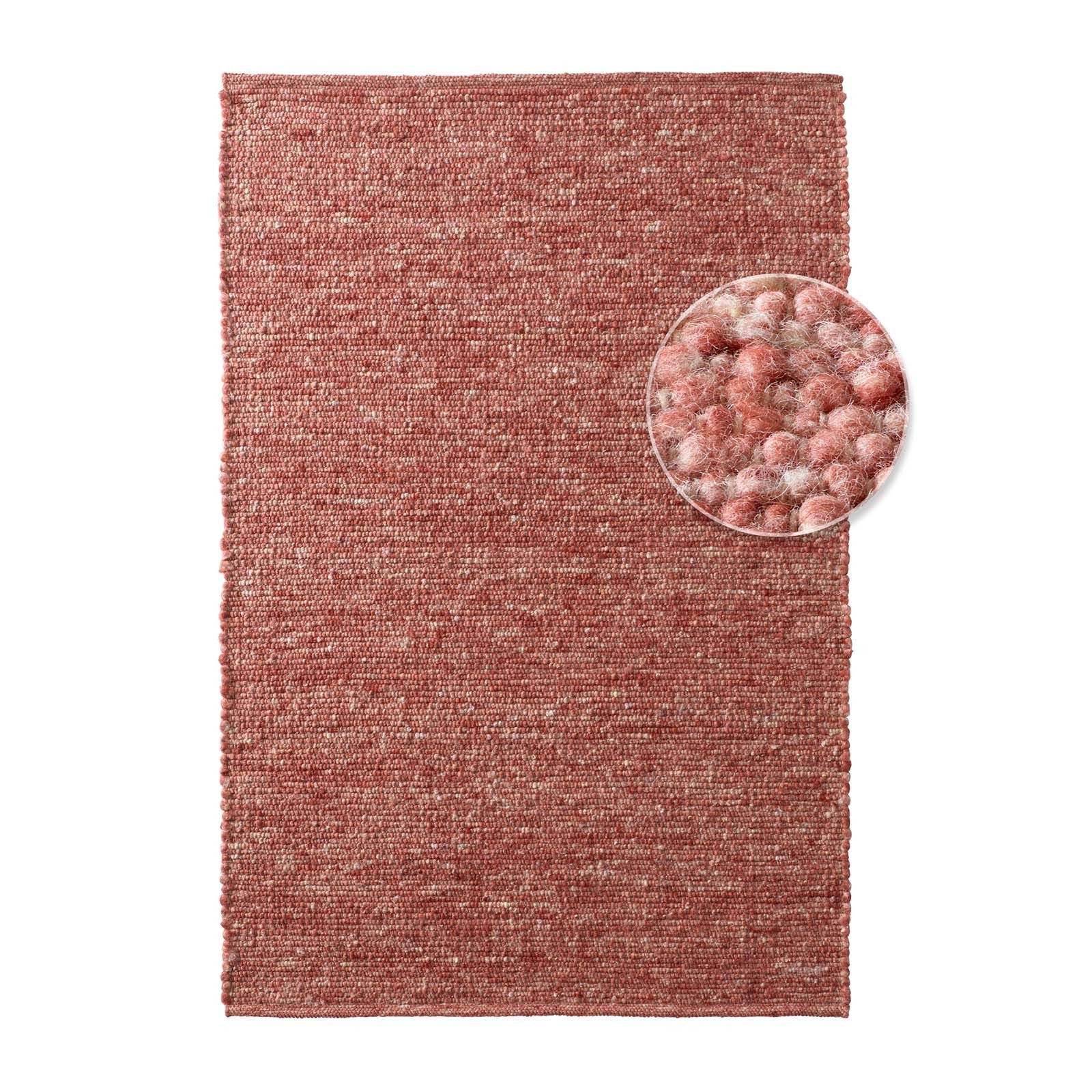 TaraCarpet Wollteppich TaraCarpet Handwebteppich Malmoe Fashion, rechteckig, Höhe: 10 mm, Handgewebter Teppich rot Wohnzimmer Schlafzimmer Esszimmer 070X130