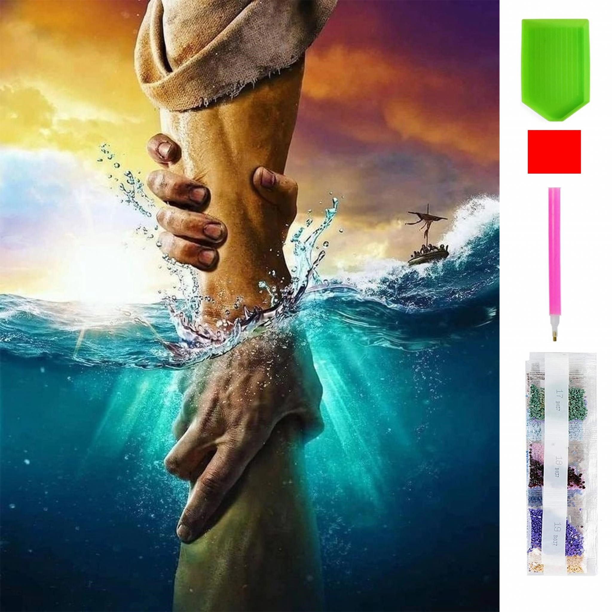 LaCute Malen nach Zahlen XL 5d Diamond Painting Gottes Hand Malen nach Zahl günstig online kaufen