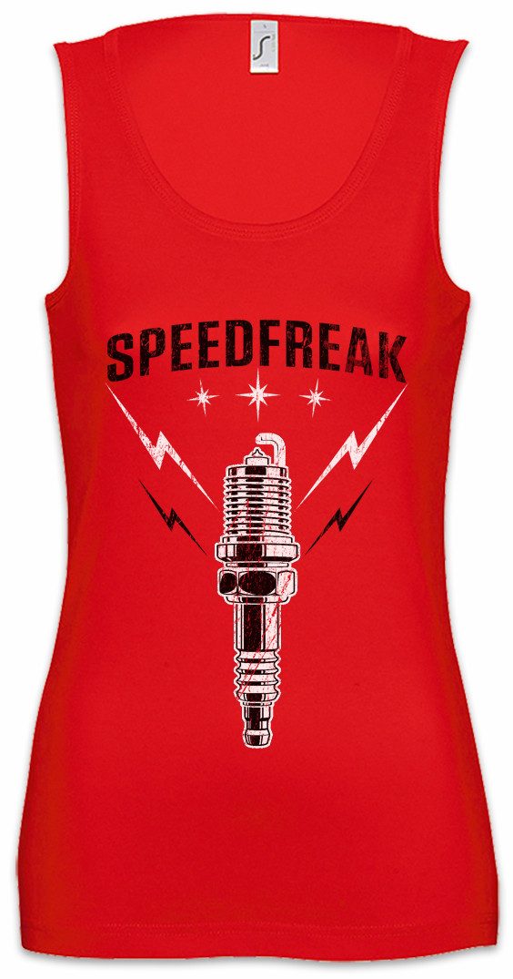 Tanktop Speedfreak Ärmelloses Damen T-Shirt Race Racing Car Auto Driver Racer