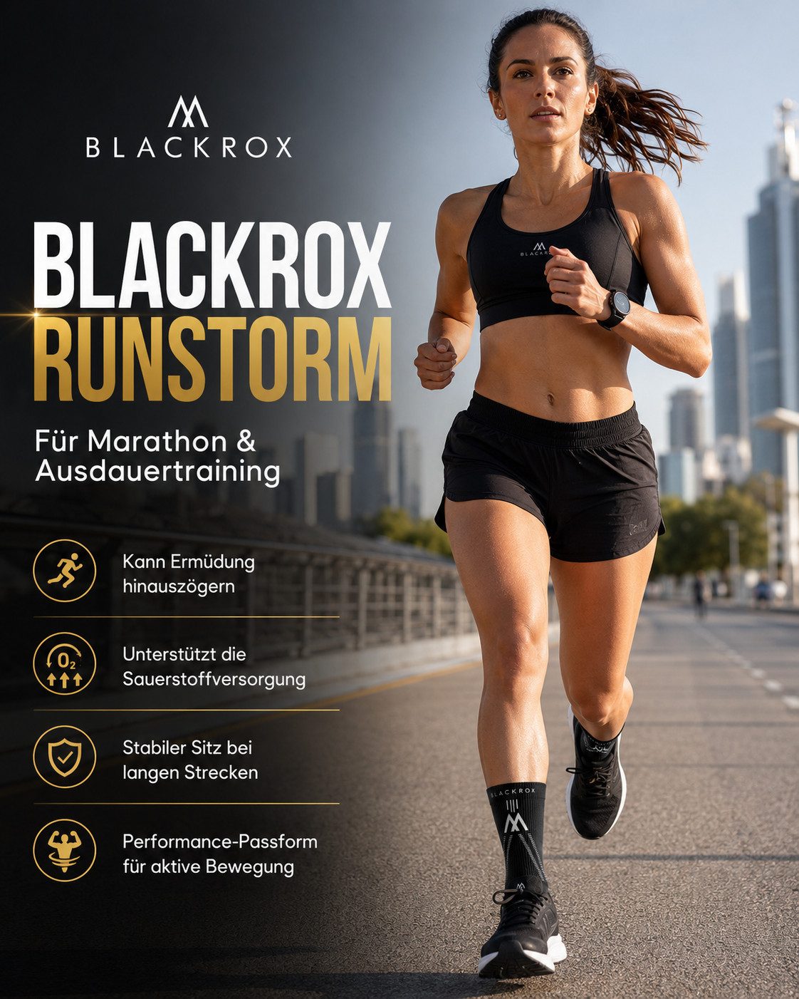 BLACKROX Kompressionsstrümpfe [Vergleichssieger 2026] RUNSTORM V1, Gr. S-XL, Damen und Herren – Bild 4 von 5