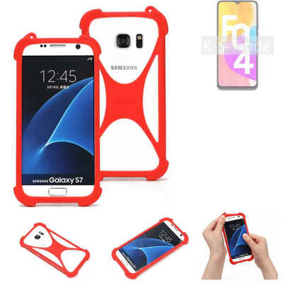 K-S-Trade Handyhülle für Samsung Galaxy F04, Handy-Hülle Schutz-Hülle Bumper Silikon Schutz Hülle Cover Case