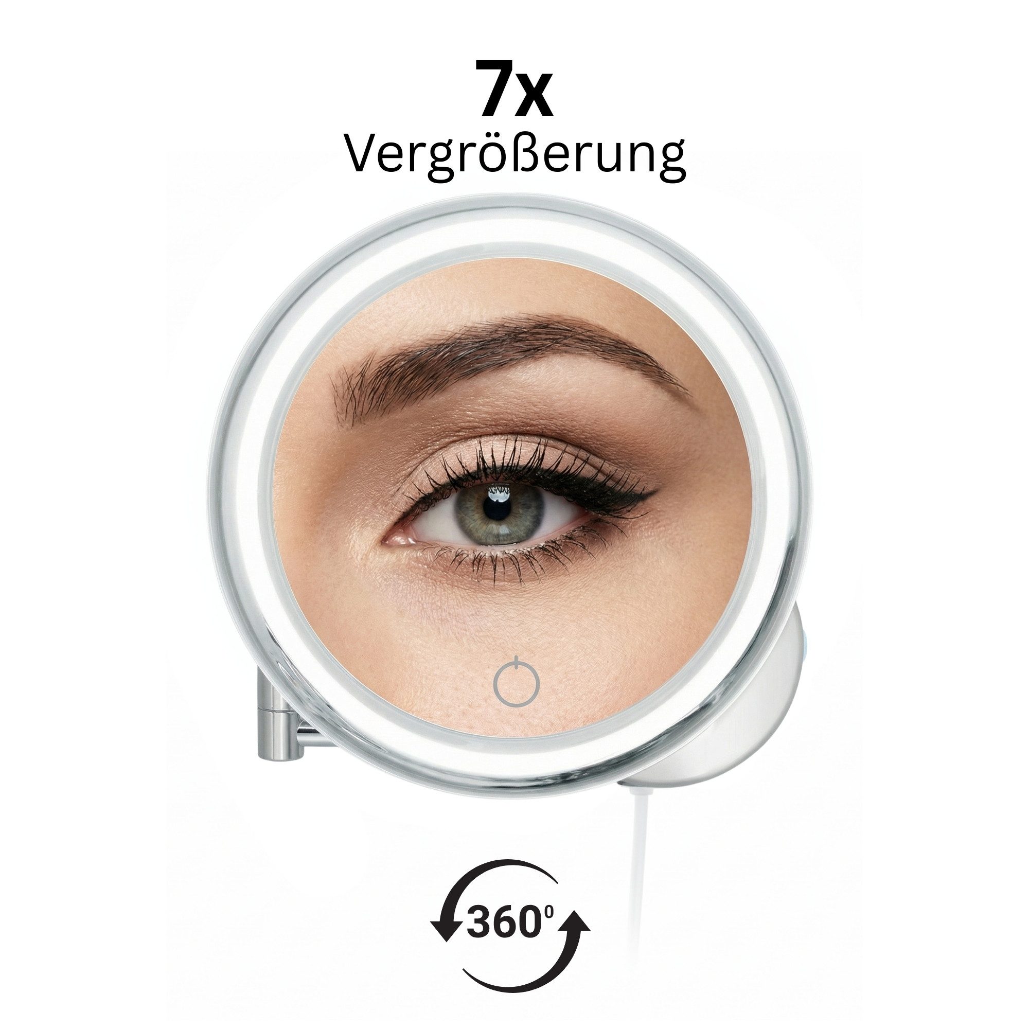 Libaro Kosmetikspiegel SIENA mit 7-fach Vergrößerung, Schminkspiegel Wandmo günstig online kaufen
