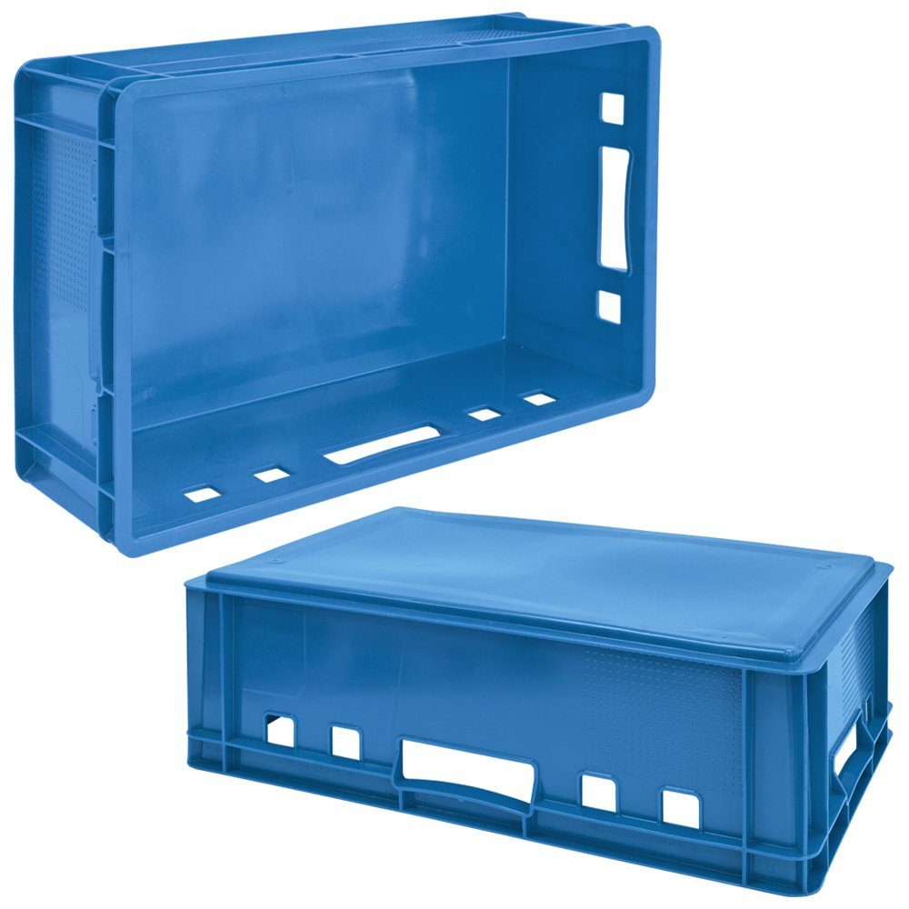 Kingpower Allzweckkiste Fleischkiste Stapelkiste E2 Fleischerkiste Eurobox Metzgerkiste Blau (1 St)