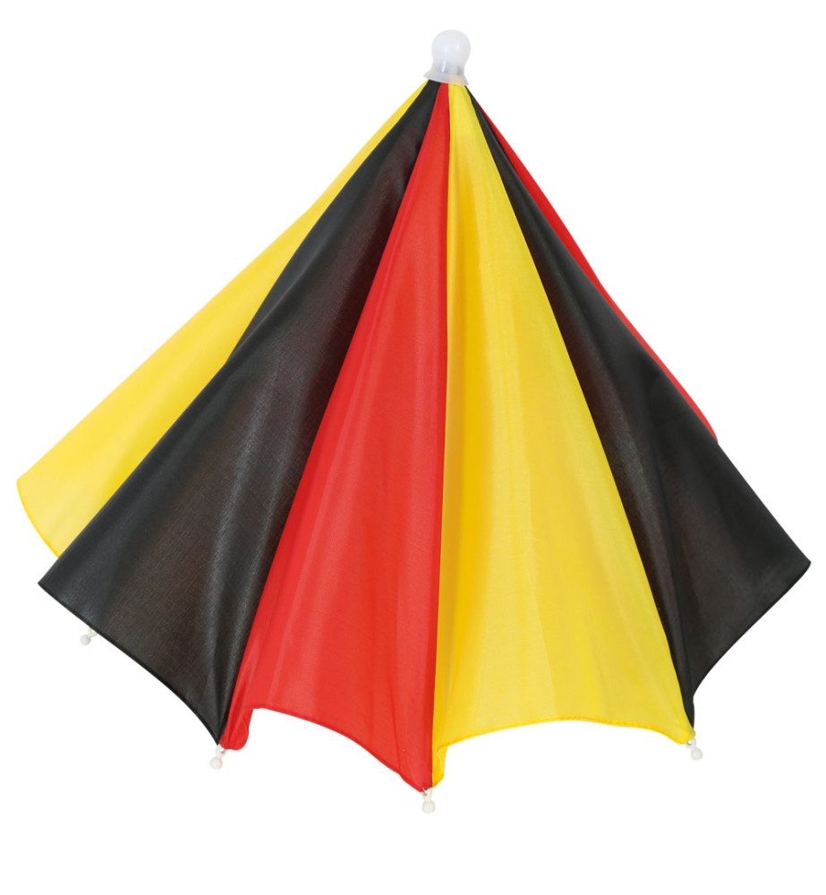 Fries Sonnenhut Deutschland Kopfschirm Regenschirm Sonnenschirm Schwarz Rot Gold WM EM (1-St) – Bild 3 von 4