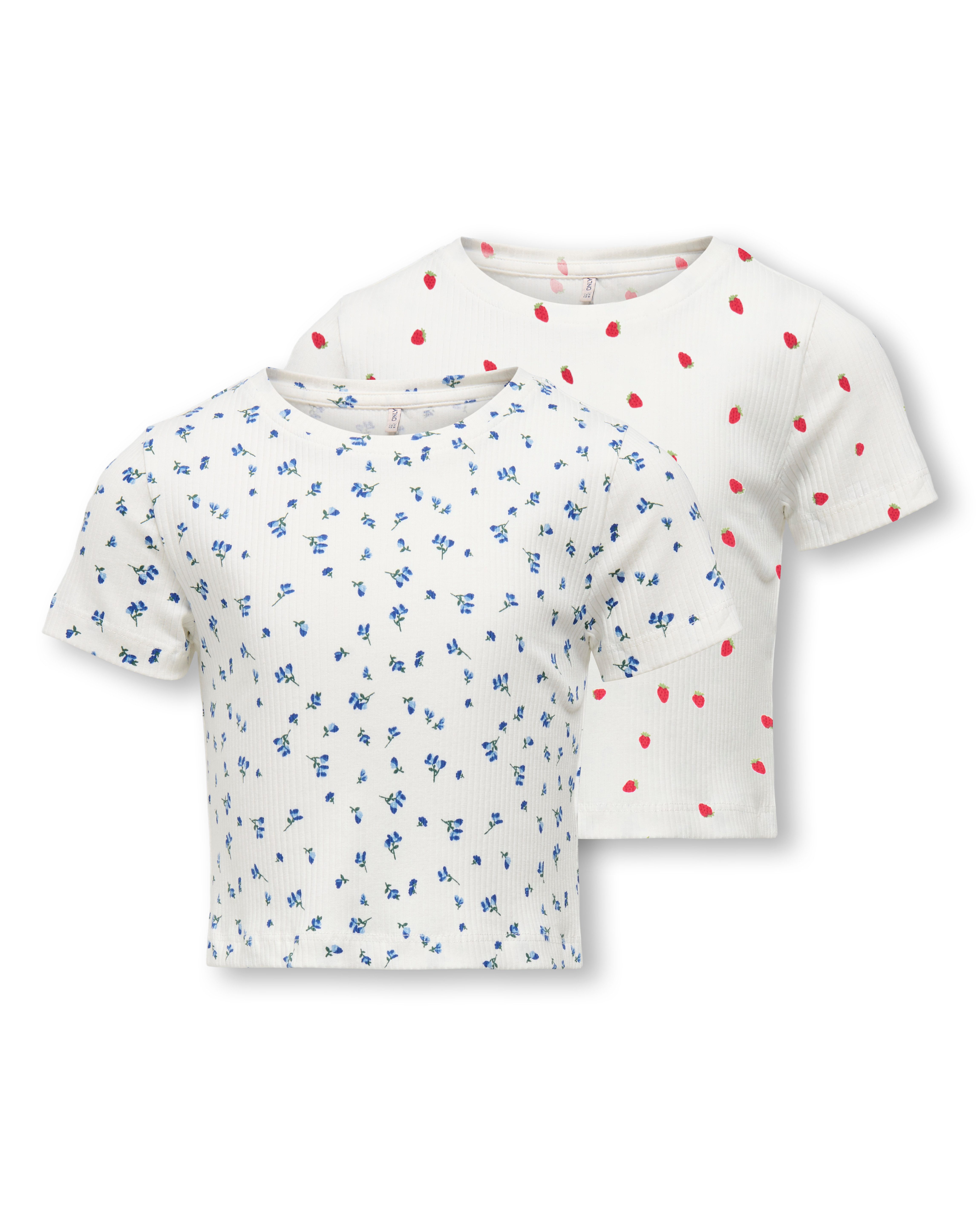 Kurzarmshirt KOGBELLA LIFE SHT AOP S/S TOP JRS 2-PACK