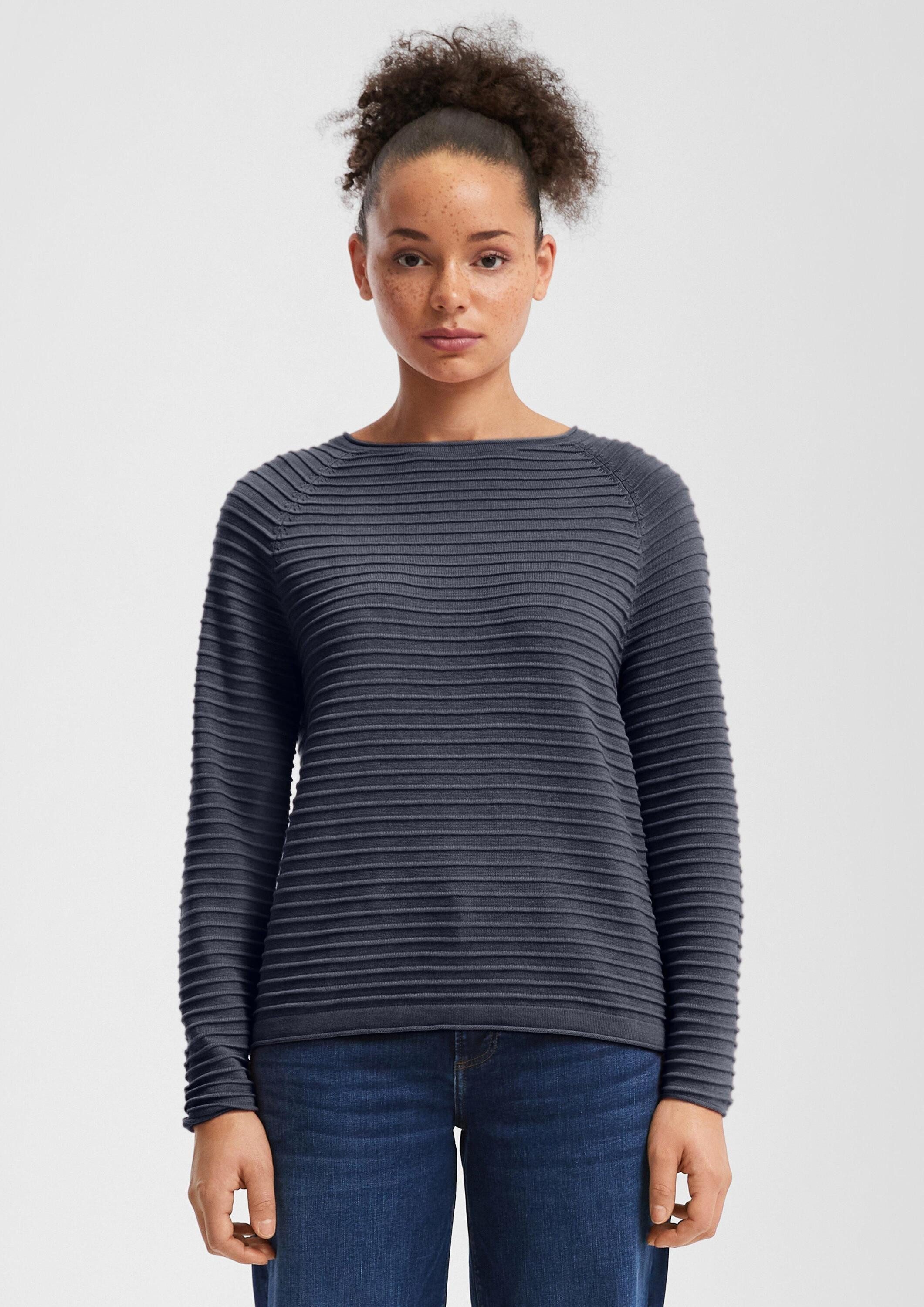 QS Longpullover Strickpullover Pullover aus Viskosemix günstig online kaufen