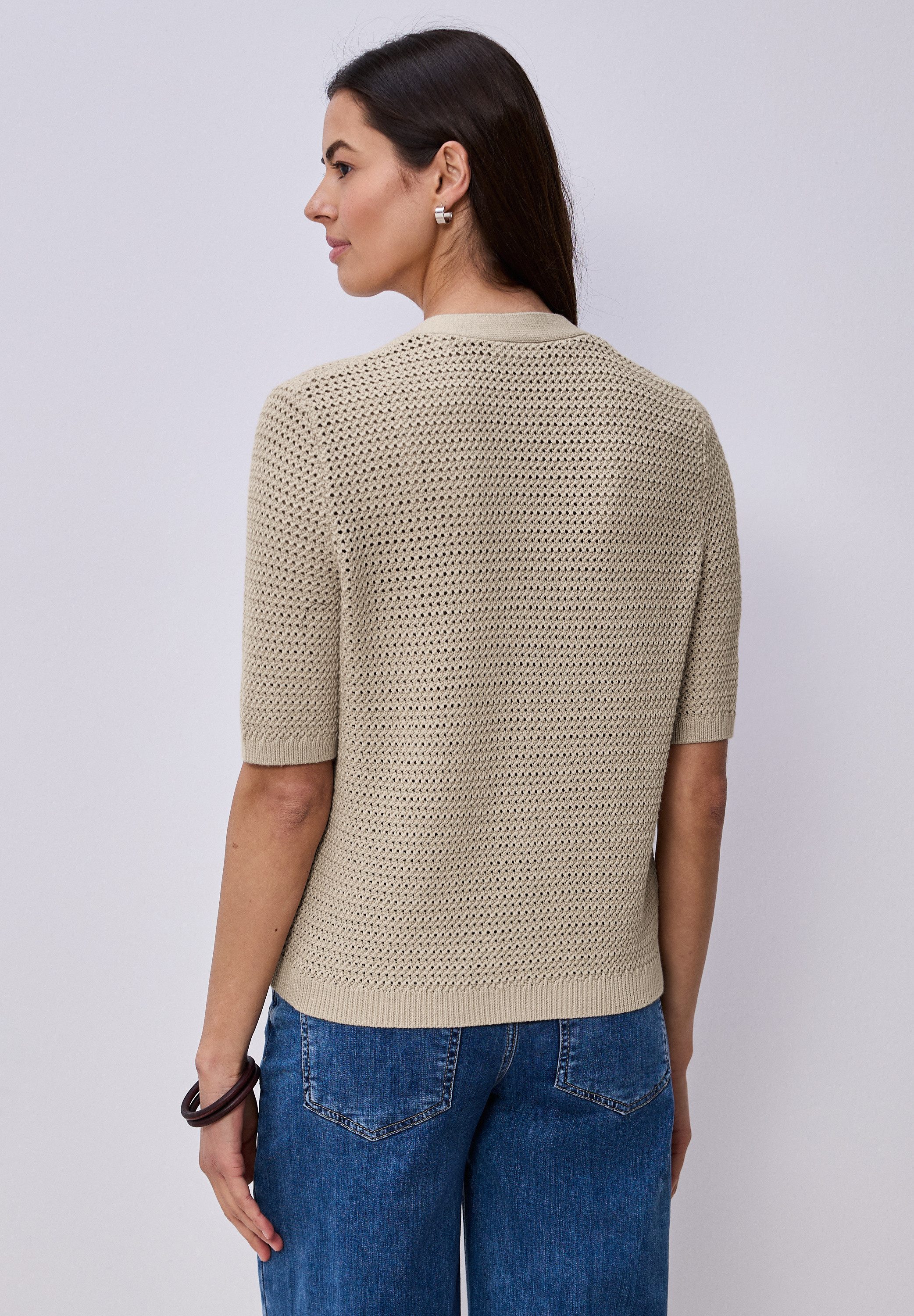 STREET ONE Strickjacke aus reiner Baumwolle