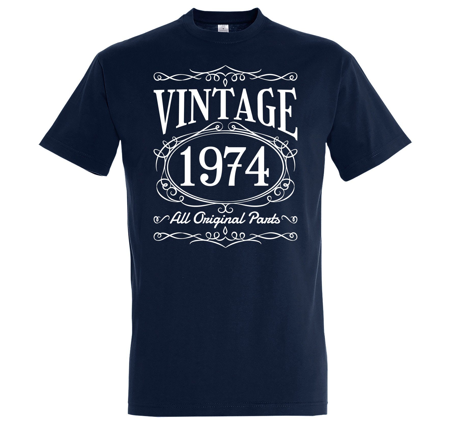 Youth Designz T-Shirt Vintage 1974 Herren Tshirt zum 50. Geburtstag mit lustigem Spruch zum Geburtstag Navyblau