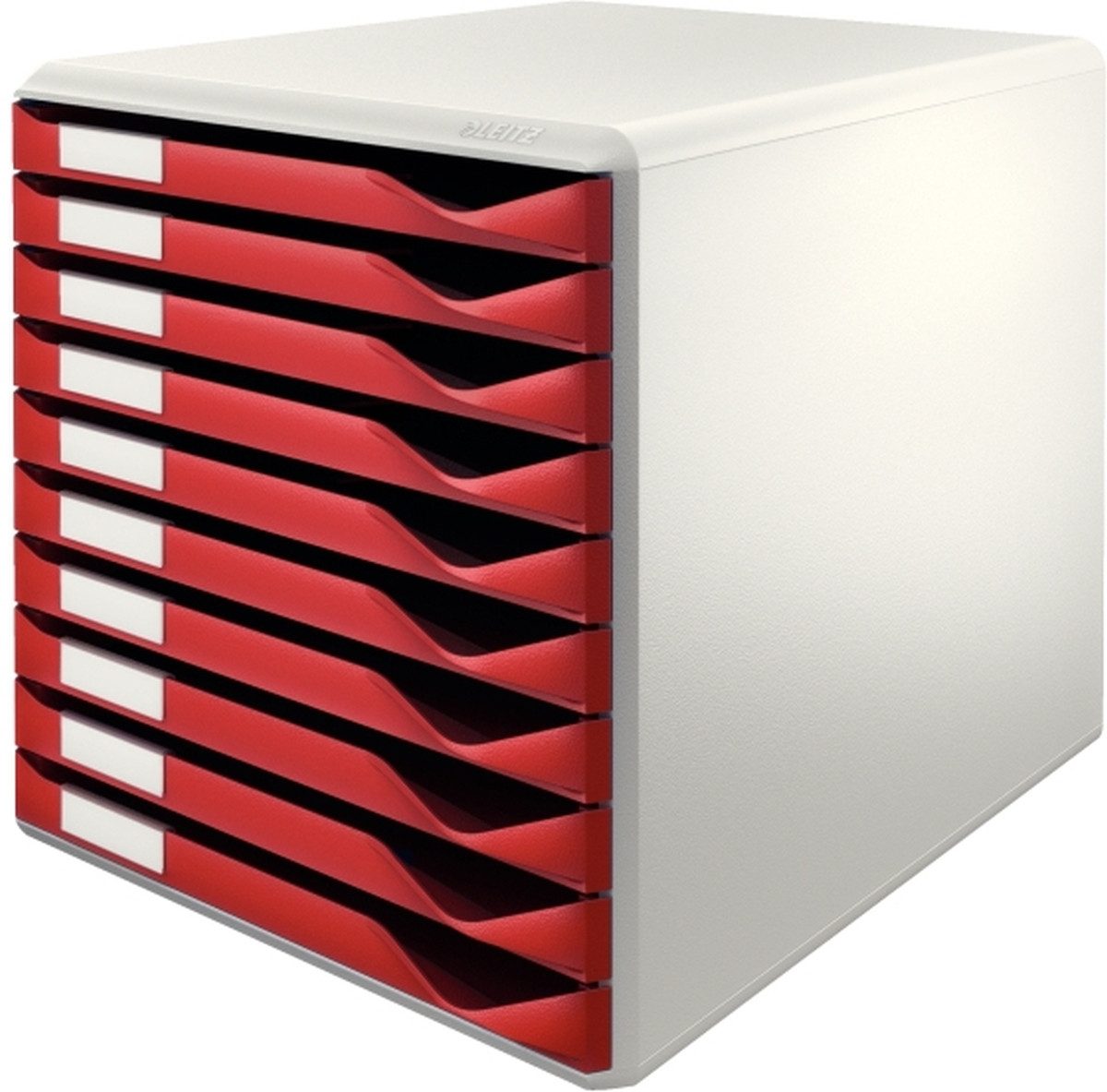 LEITZ Briefablage Bürobox BxHxT 291x292x352mm 10 Schubladen bordeaux