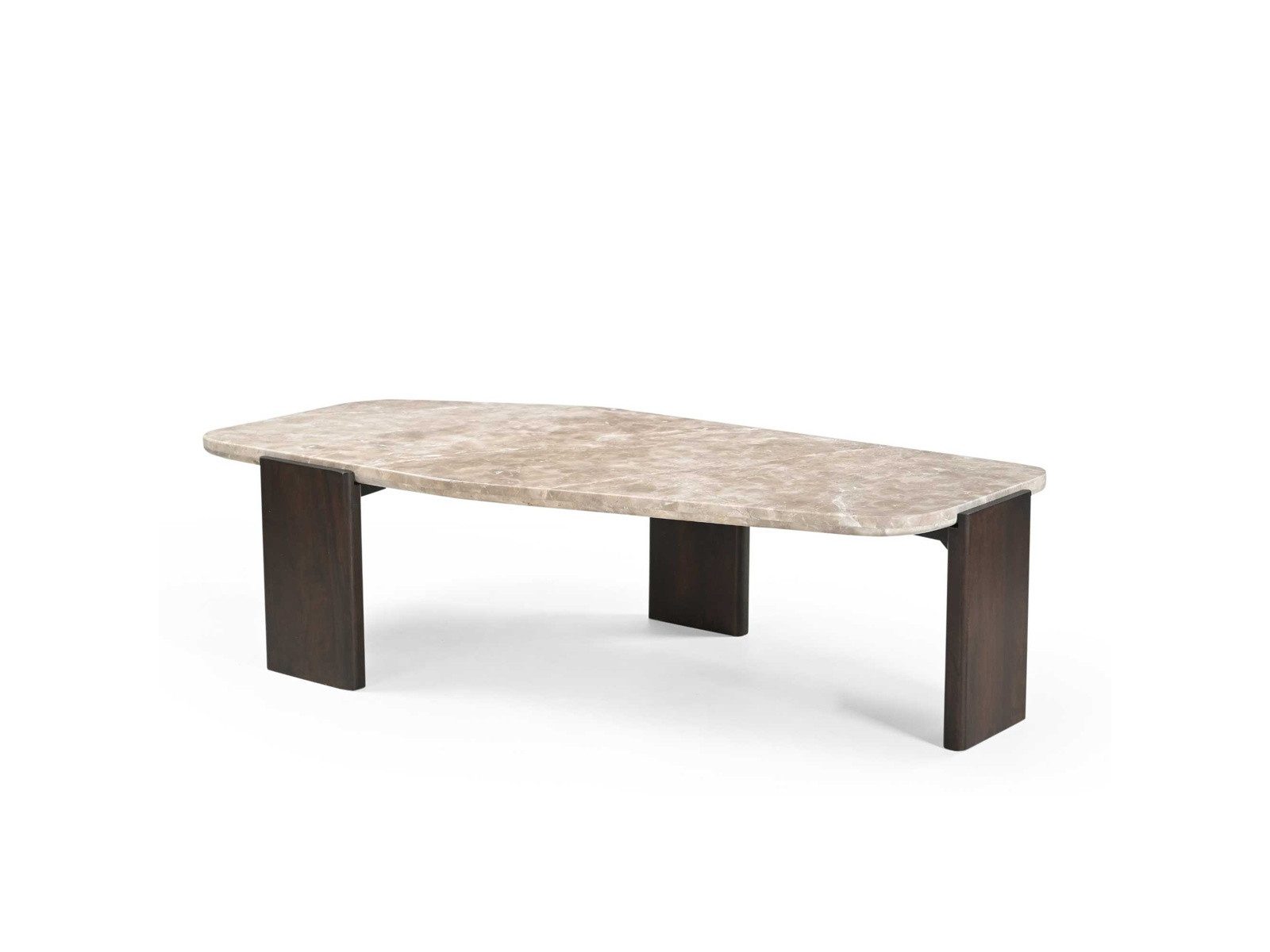 Villa Möbel Couchtisch Silva (Packung, 1-St., 1 St. Couchtisch), Marmorplatte und Mangoholz, organisch geformt