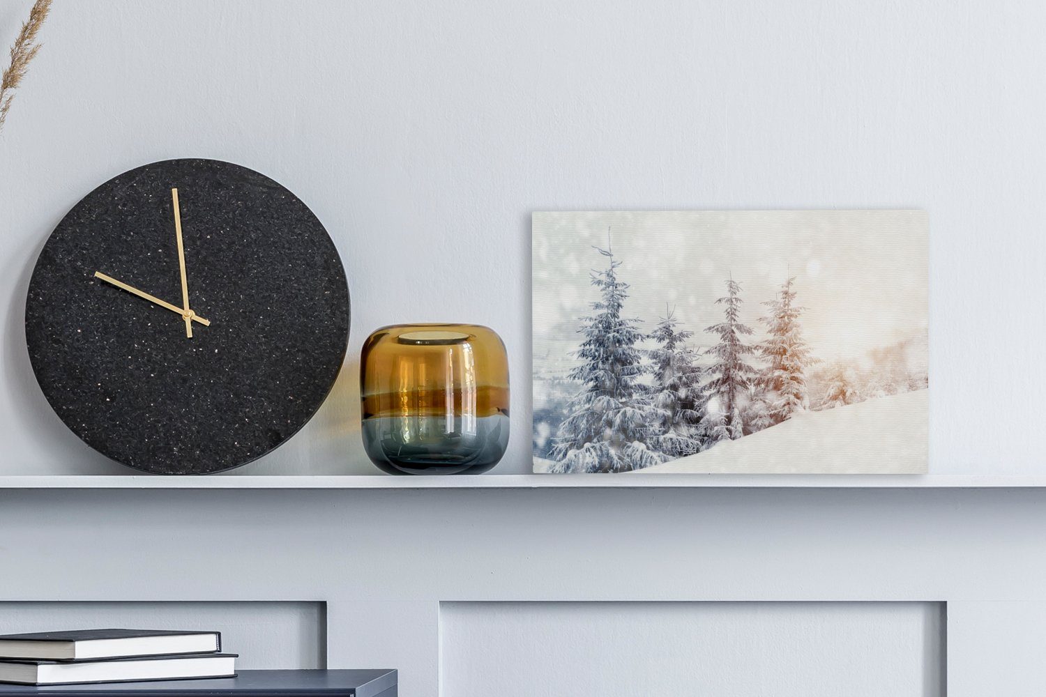 OneMillionCanvasses® Leinwandbild Baum - Schnee - Winter, Fotodruck (1 St), günstig online kaufen