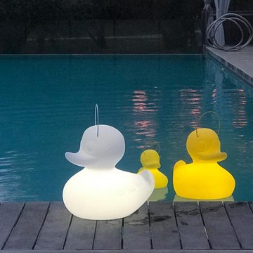 Licht-Trend Dekolicht Schwimmfähige Akku-LED-Leuchte Duck-Duck S Weiß