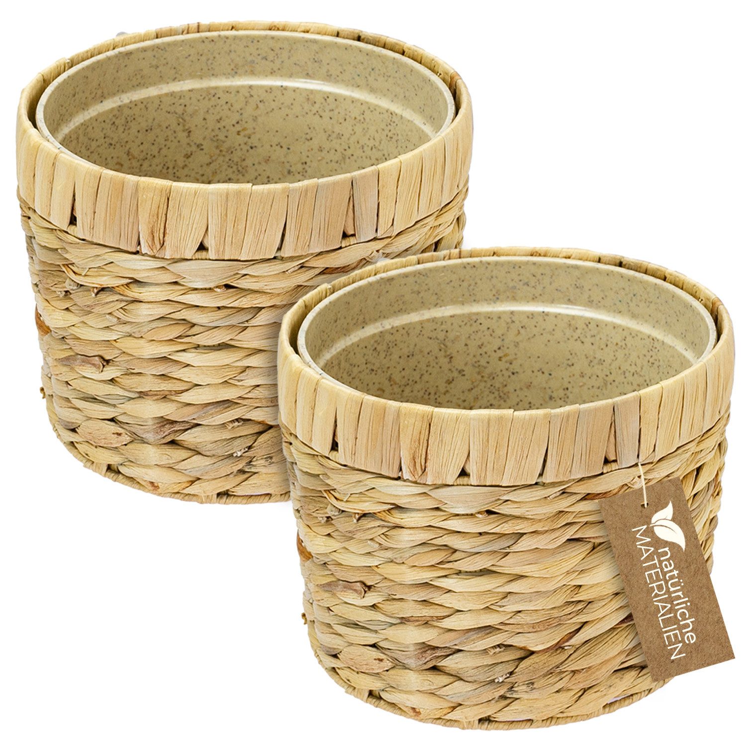 HMF Wasserhyazinthentopf Innovativer Blumentopf geflochten aus Wasserhyazin günstig online kaufen