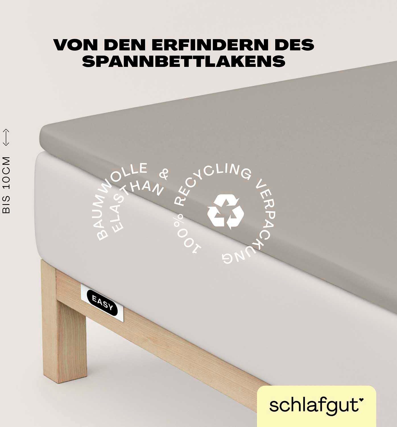 Schlafgut Spannbettlaken EASY Jersey Elasthan Topper, günstig online kaufen
