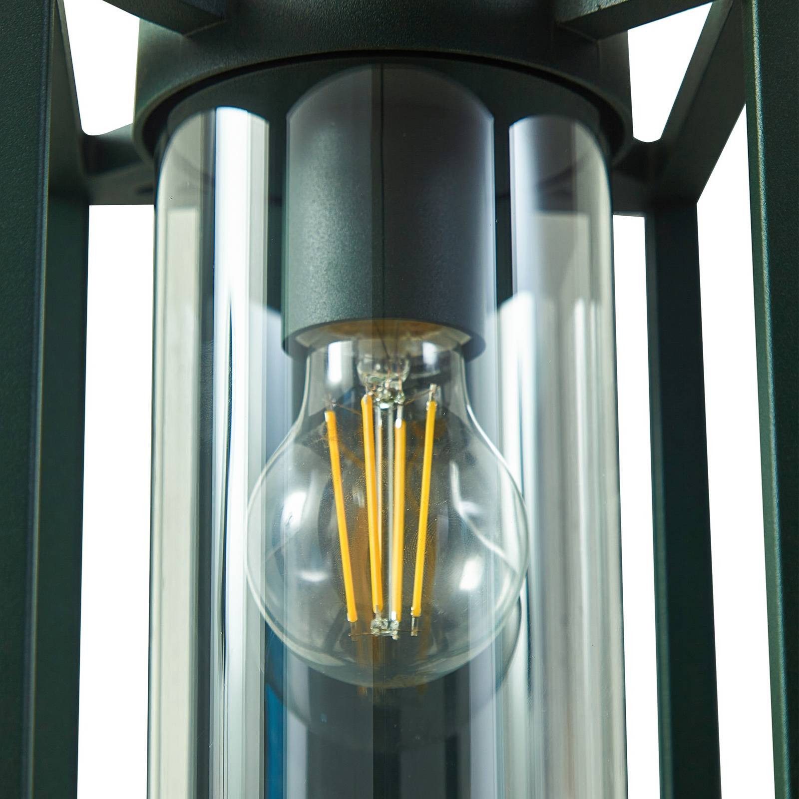 Lucande Außen-Wandleuchte Ferda, Metall, Grün IP44mit Bewegungsmelder, 1 x 15 W LED