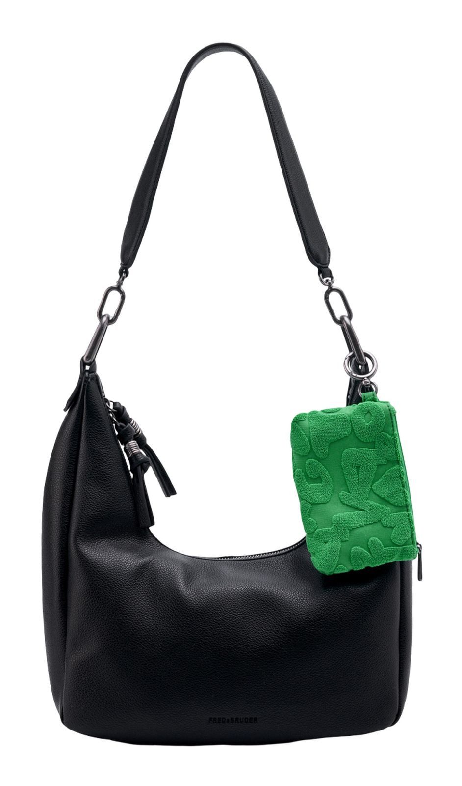 FREDsBRUDER Umhängetasche Hobo Bag (Set, 2-tlg), aus echtem Rindsleder