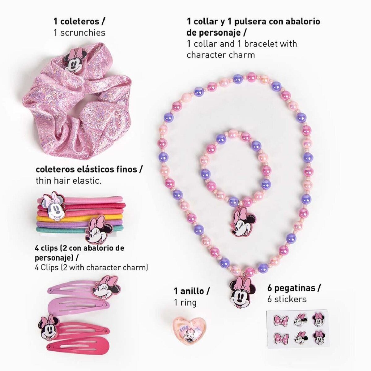 Disney Schmuckset Disney Minnie Mouse Haar-Accessoire-Set Süße Haarschmuck-Highlights