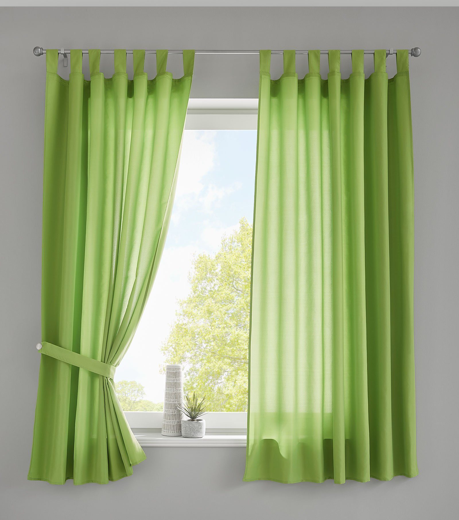 Gardinenbox Vorhang (2 St), Schlaufe, blickdicht, Microfaser, Schal Microsa günstig online kaufen