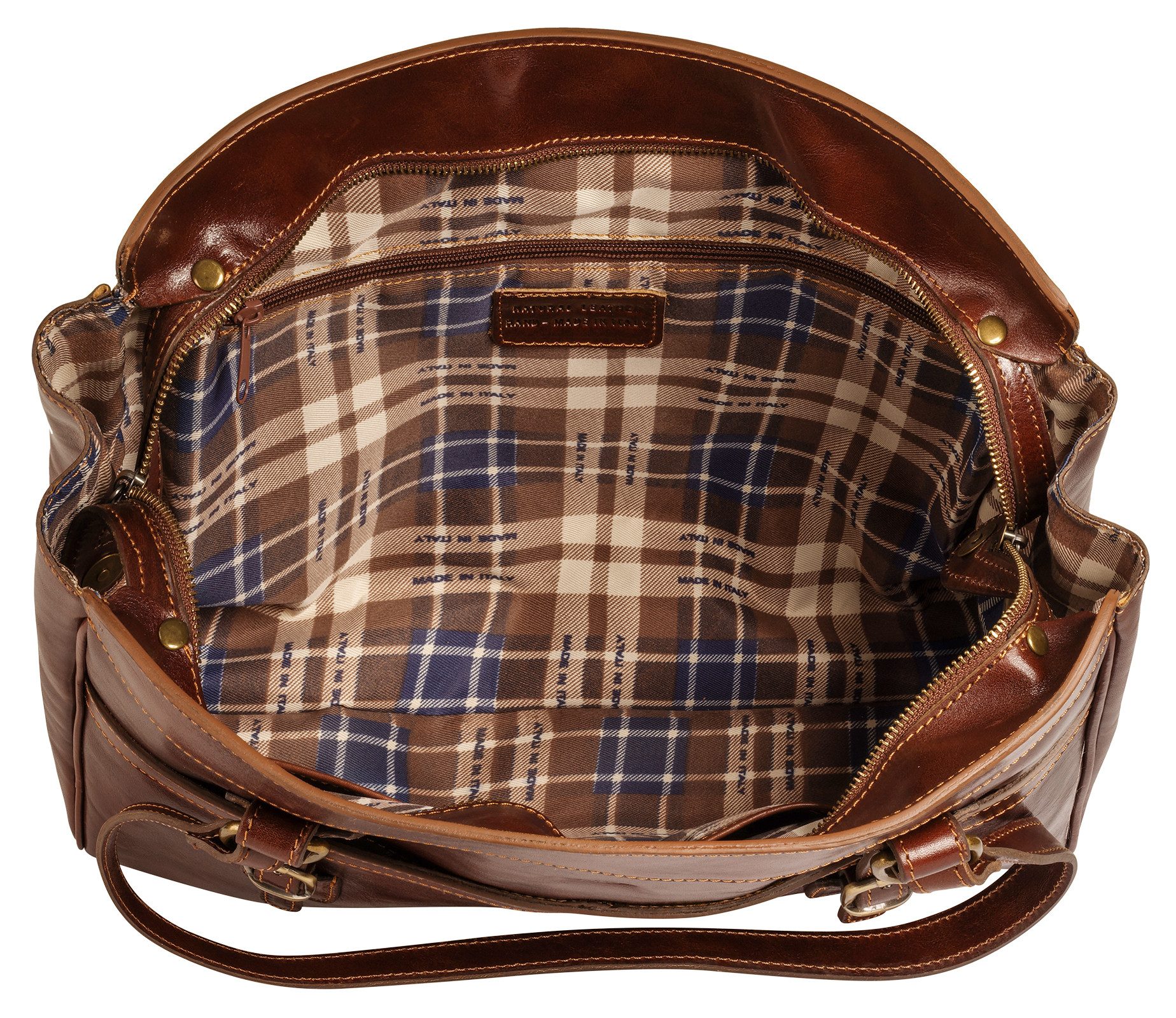 Piké Shopper (1-tlg), echt Leder, Made in Italy