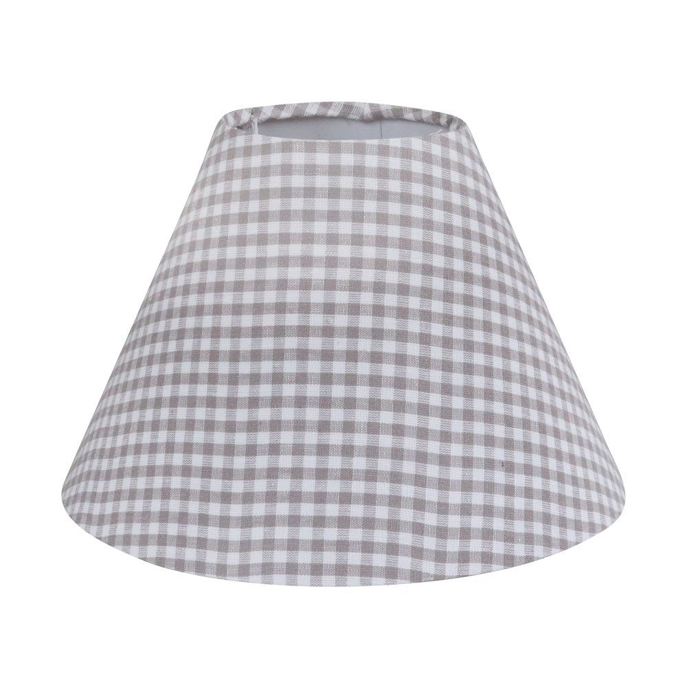 Grafelstein Lampenschirm Lampenschirm KARO ecru grau weiß kariert Landhaus günstig online kaufen