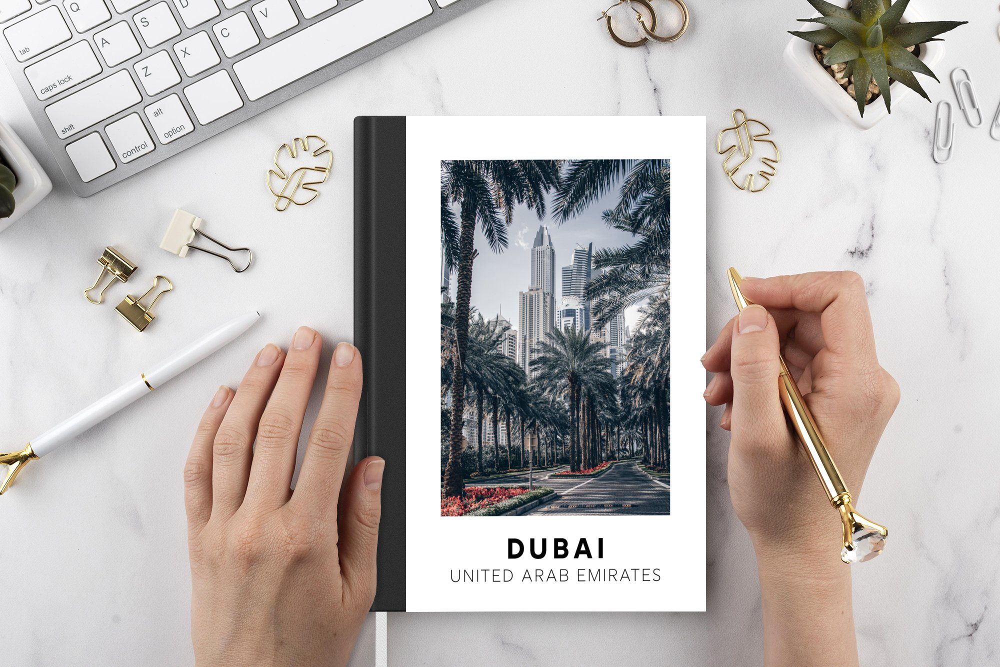 MuchoWow Dubai Palme 98 A5, Architektur, Notizheft, Tagebuch, Journal, Merkzettel, - Haushaltsbuch - Notizbuch Seiten,