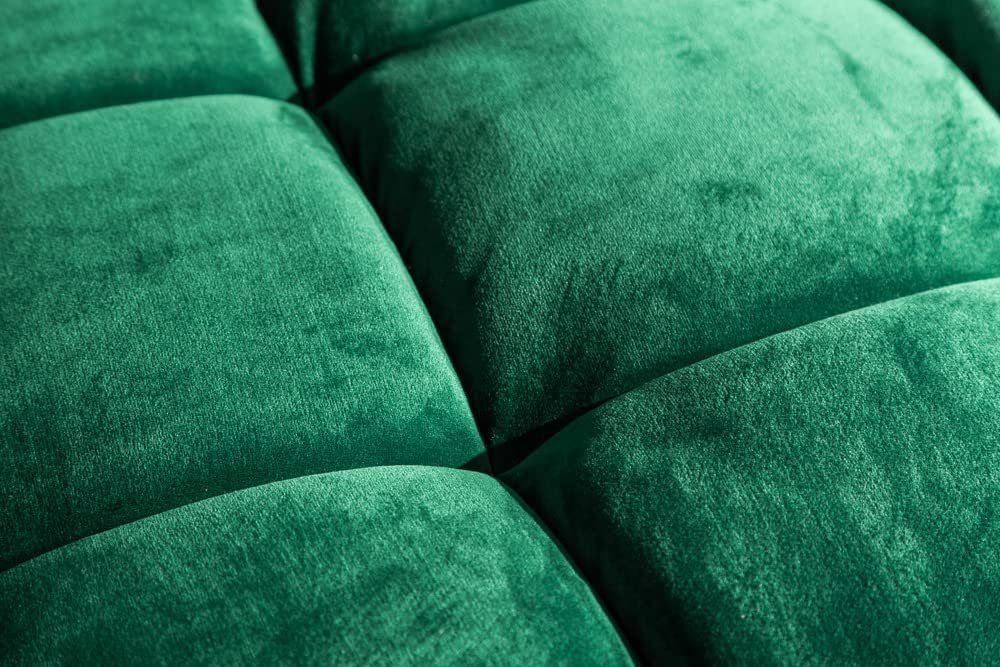 grün 3er LebensWohnArt 220cm Sofa COMFORT Federkern Sofa Samt Modernes