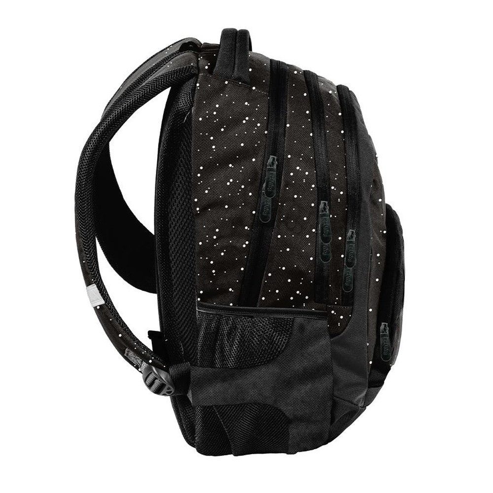 PASO Schulrucksack, Punkte – Schulrucksack Jugendliche – Schwarz
