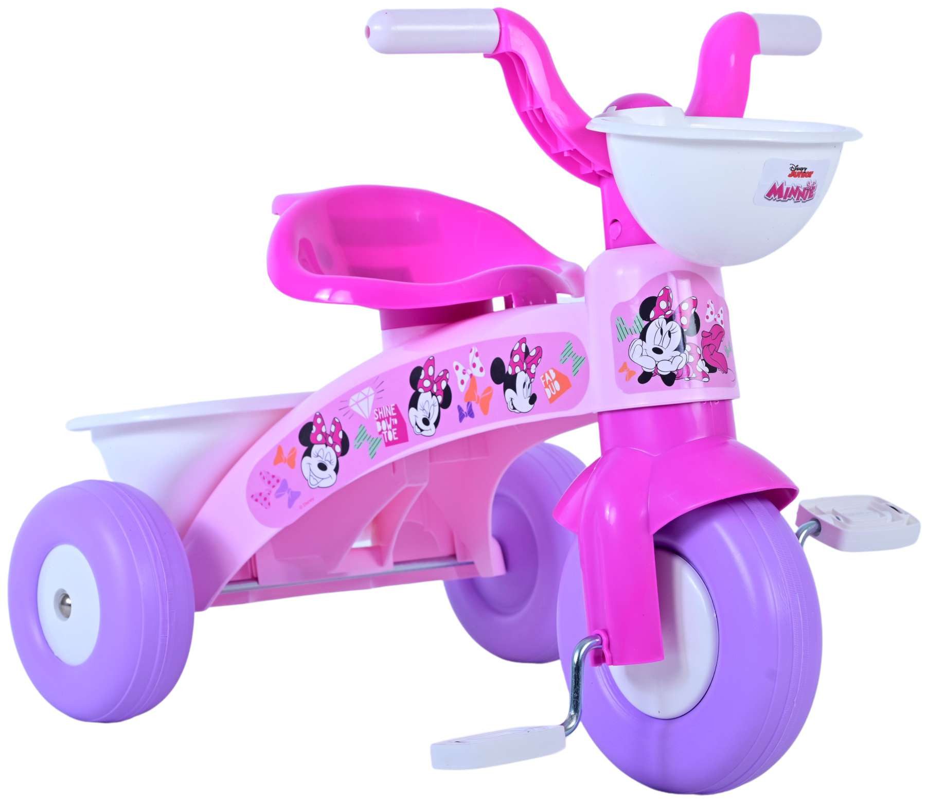 Volare Kinderfahrrad Dreirad Disney Minnie für Mädchen Kinderrad in Rosa 10 Zoll