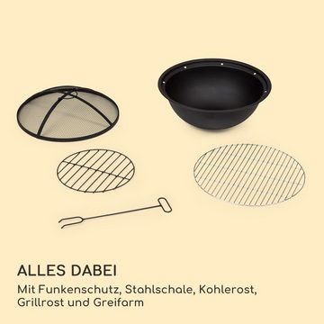 blumfeldt Feuerschale Monolith, (Set, Set), Garten Grill Funkenschutz Feuerkorb Feuerstelle Outdoor