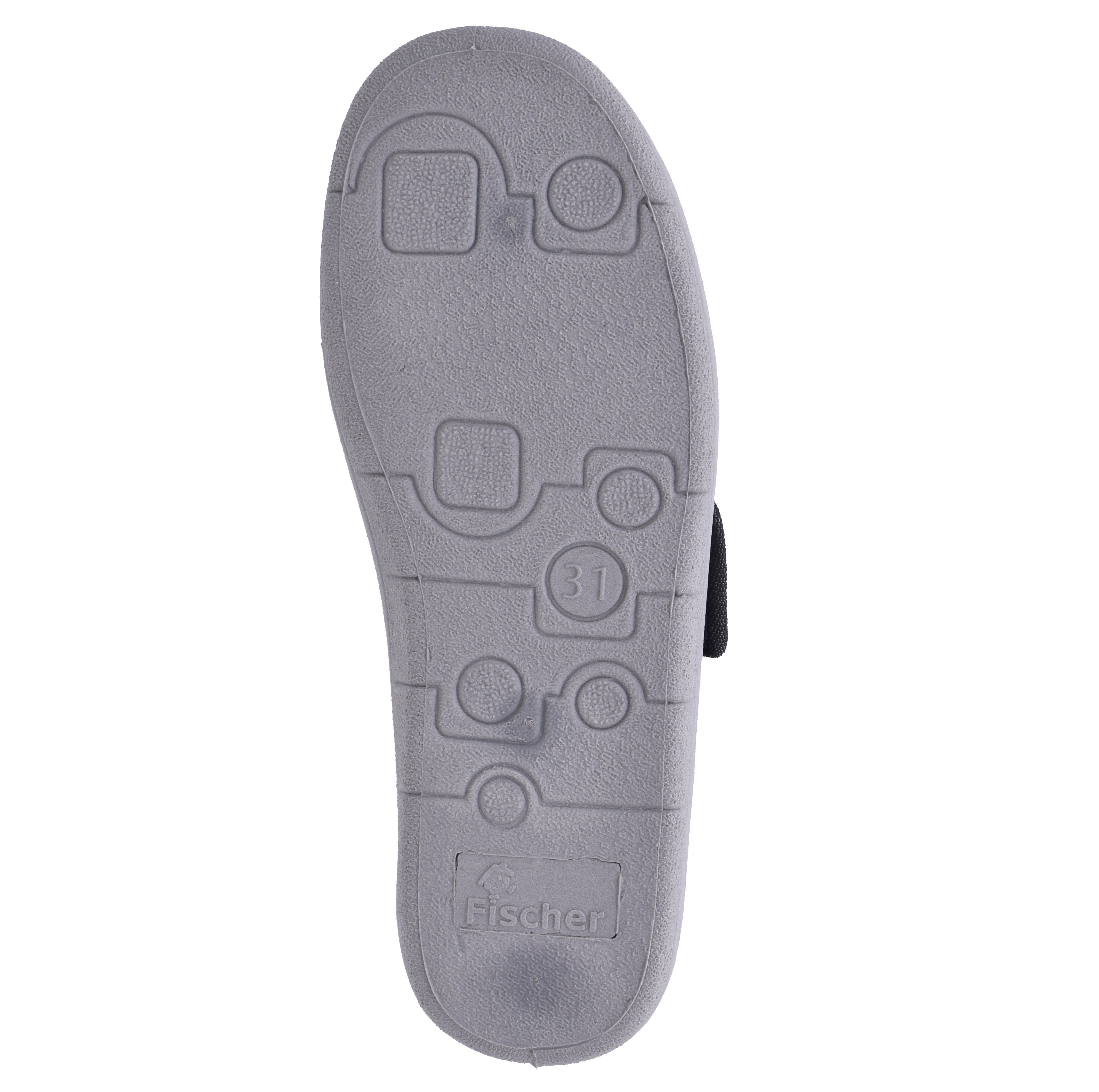 Fischer-Markenschuh Tim Hausschuh aus Jeansstoff, mit Baumwoll-Frotteefutter, gepolstertes Fußbett