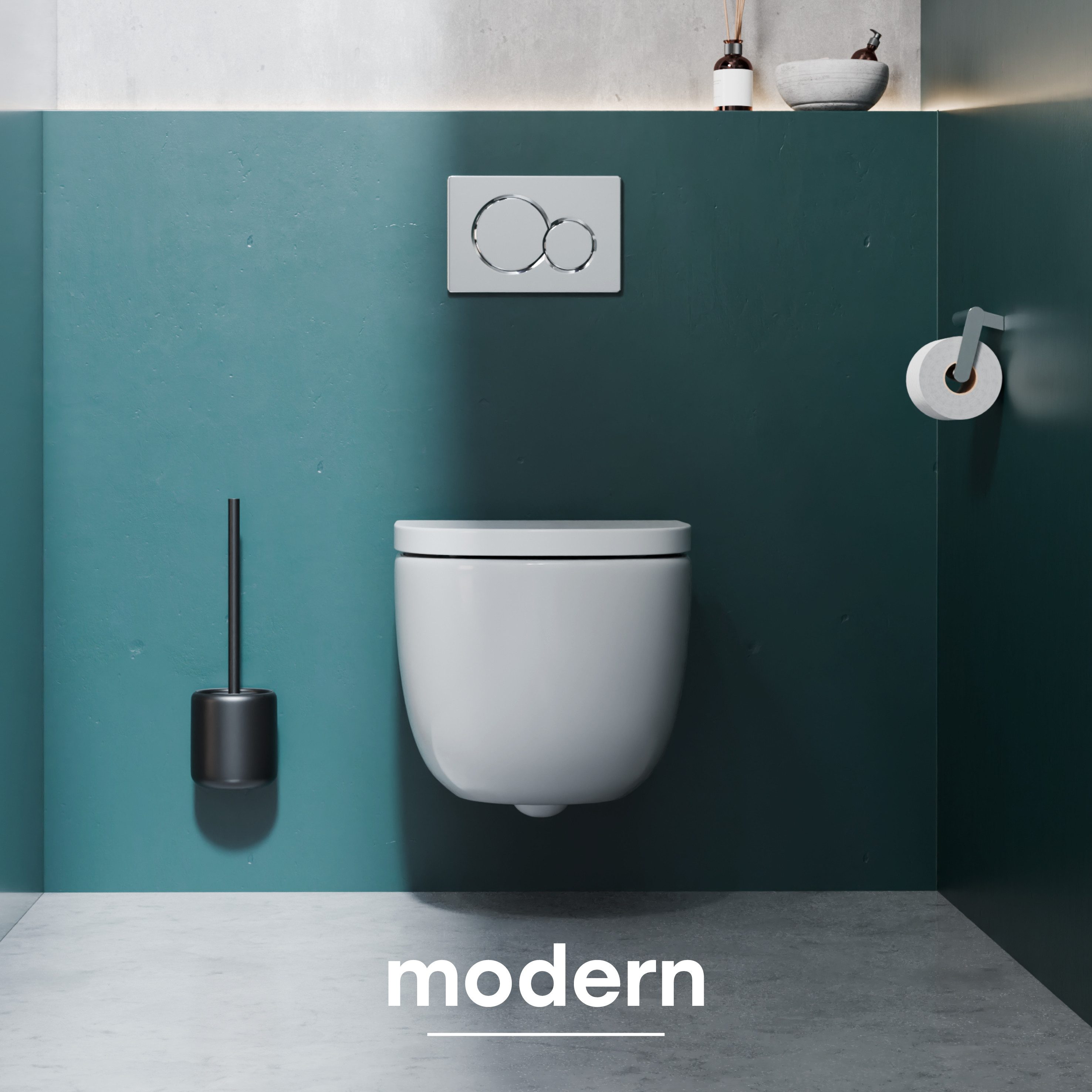 SAVEGA WC-Reinigungsbürste SAVEGA - Klobürste Wandmontage mit Halter & Deckel, Toilettenreinigung, (Einzelset), Hygienischer Bürstenhalter