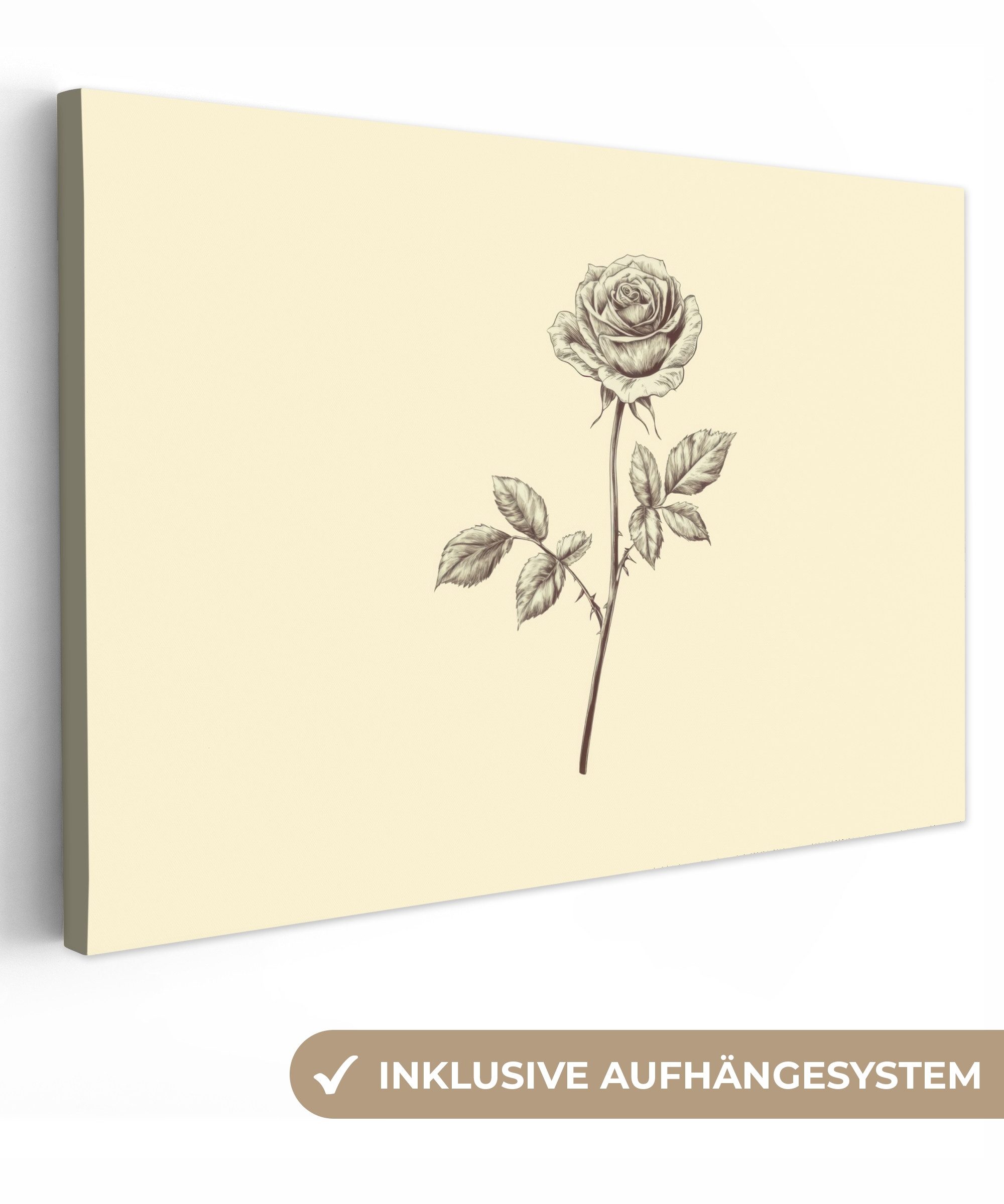 OneMillionCanvasses® Leinwandbild Illustration - Schwarz - günstig online kaufen
