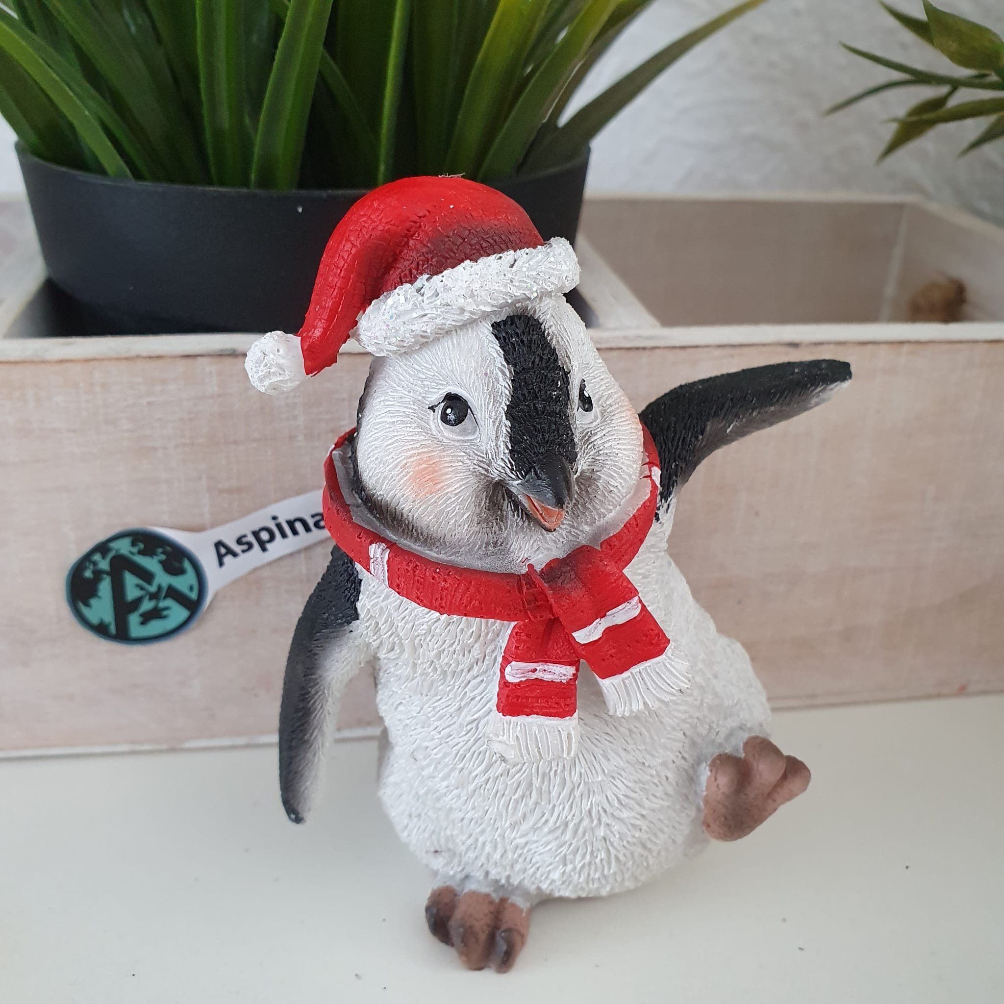 10 Figuren Weihnachtsfigur Pinguin Weihnachtsdeko cm 4er Set Aspinaworld